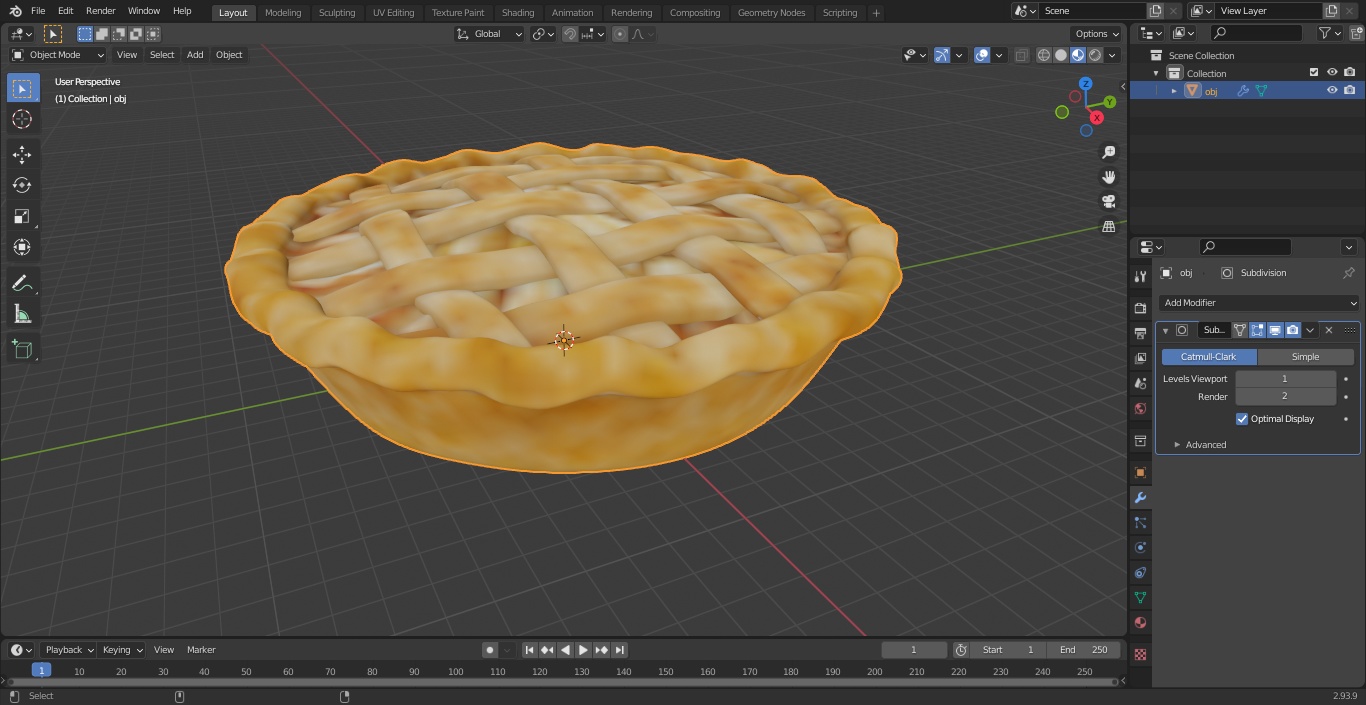 Lattice Apple Pie 3D