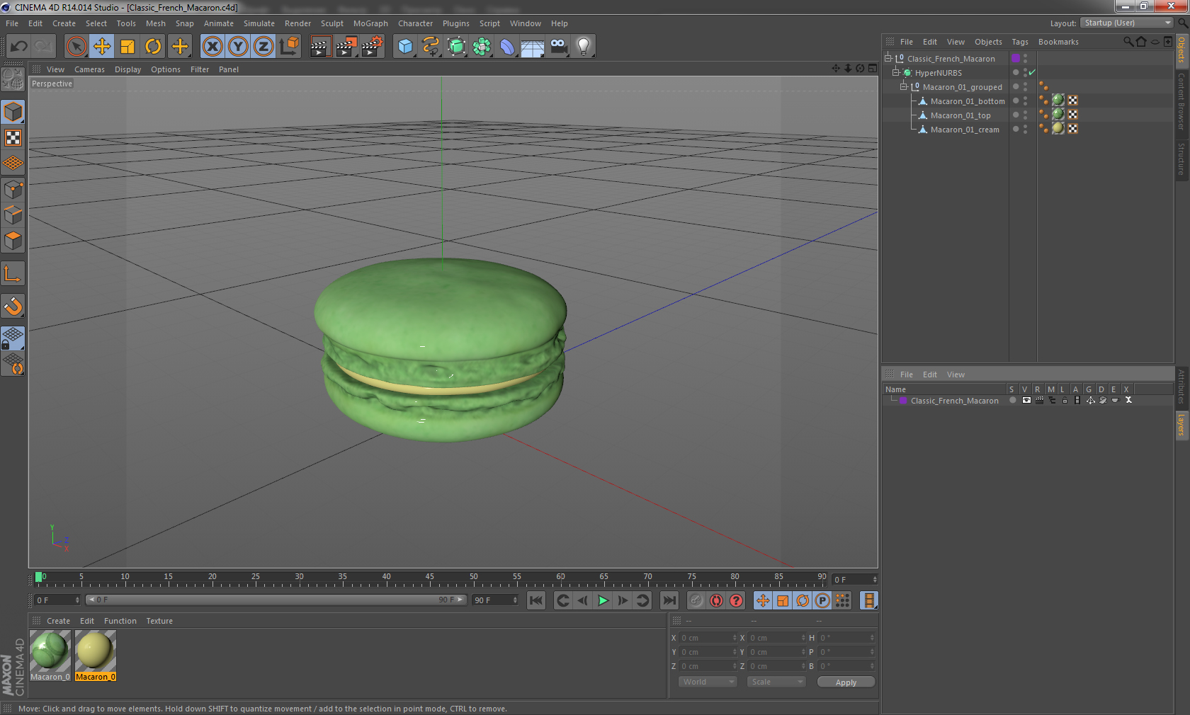 Classic French Macaron 3D