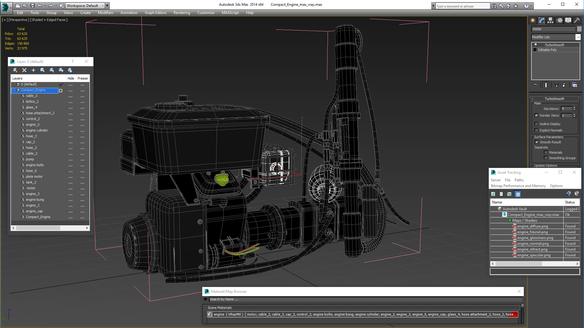 Compact Engine 3D model