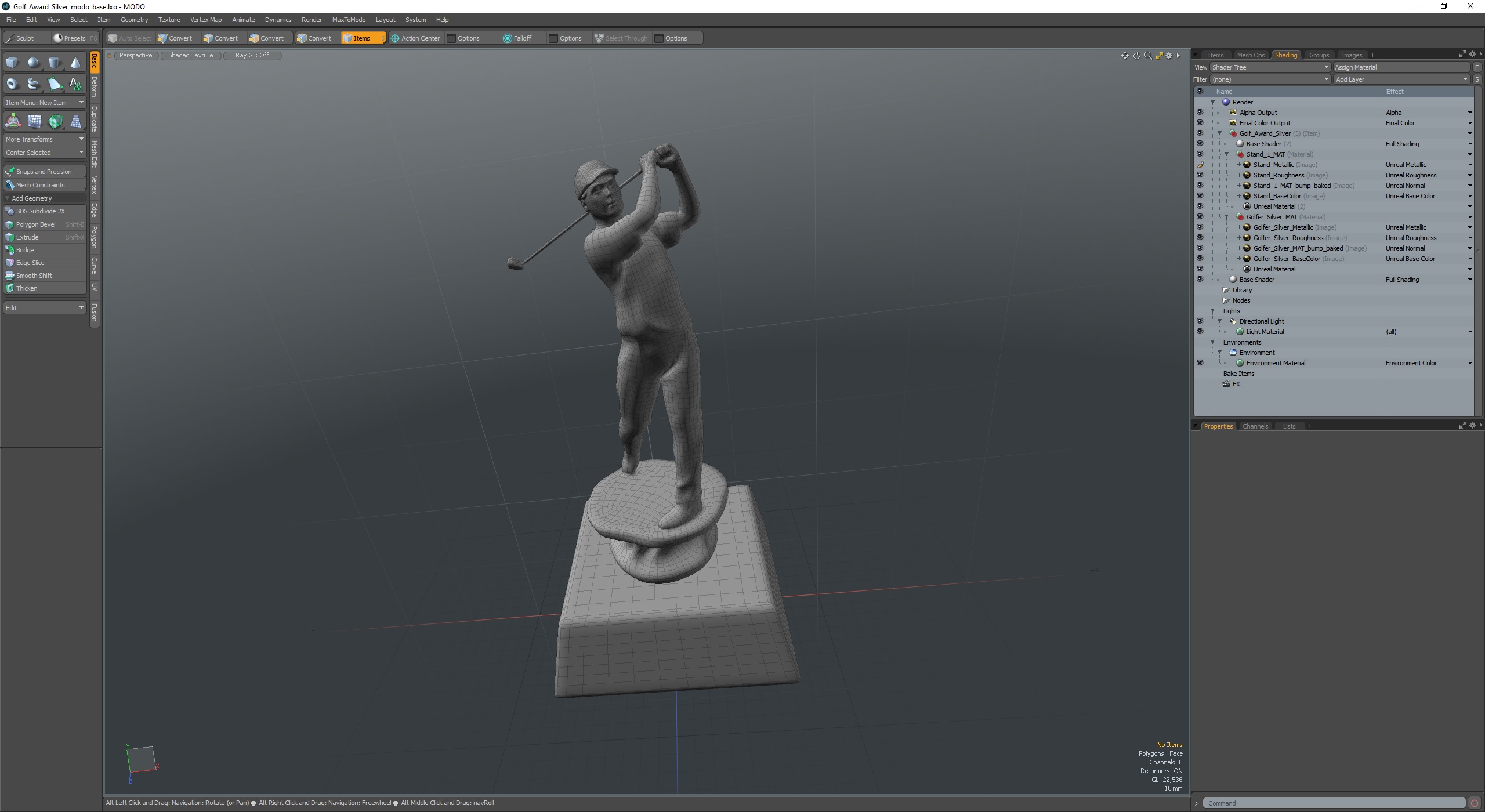 Golf Award Silver 3D