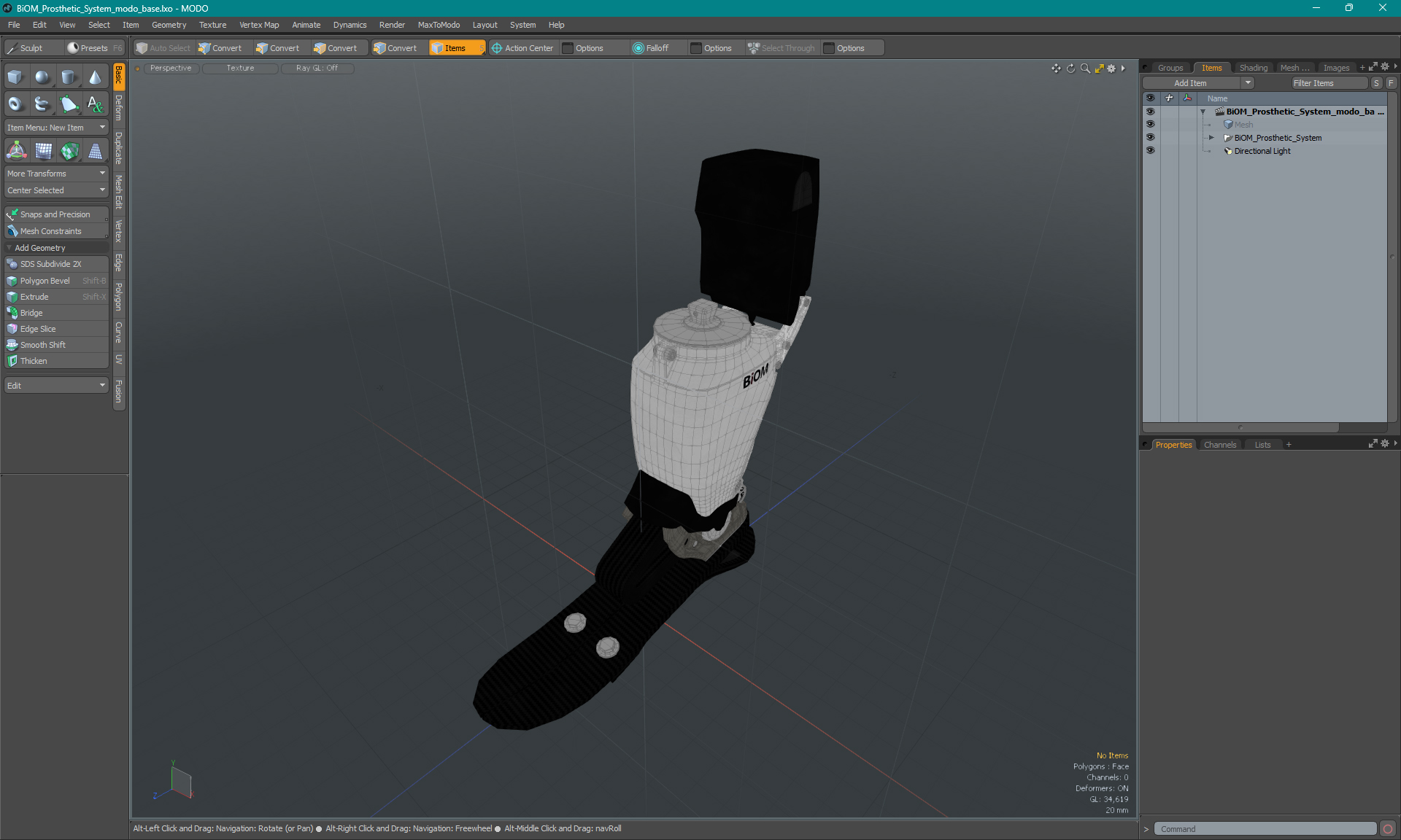 BiOM Prosthetic System 3D