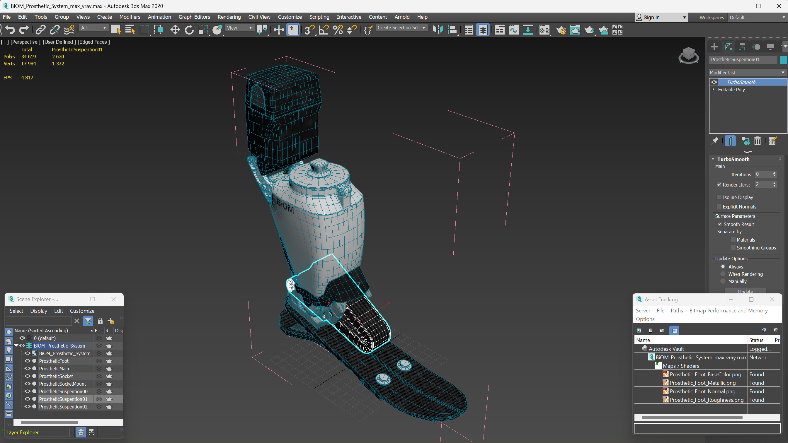 BiOM Prosthetic System 3D