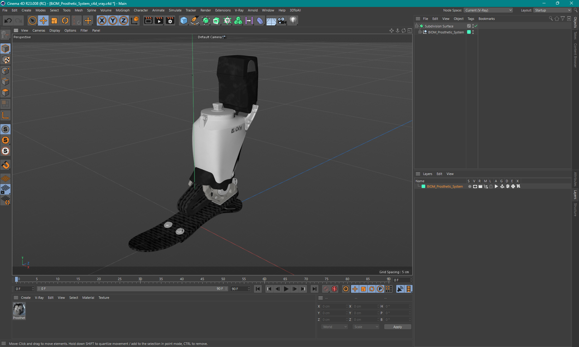 BiOM Prosthetic System 3D