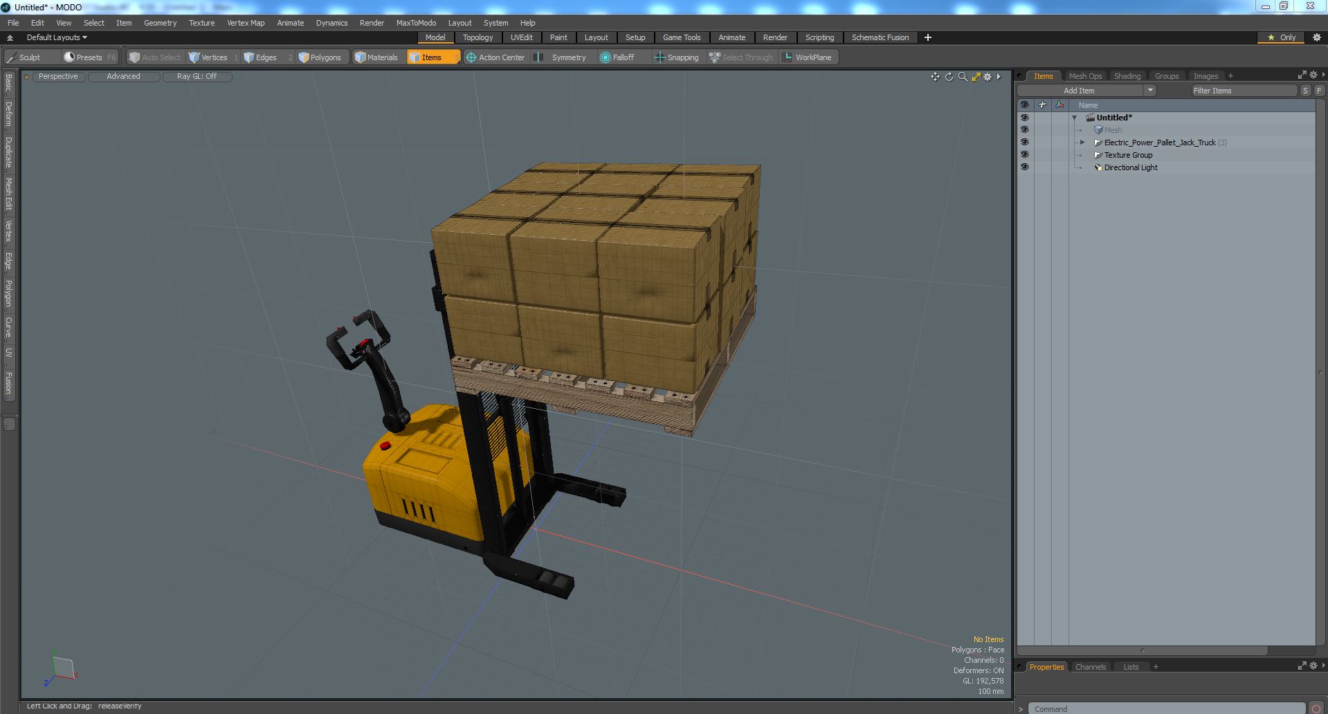 Electric Power Pallet Jack Truck 3D