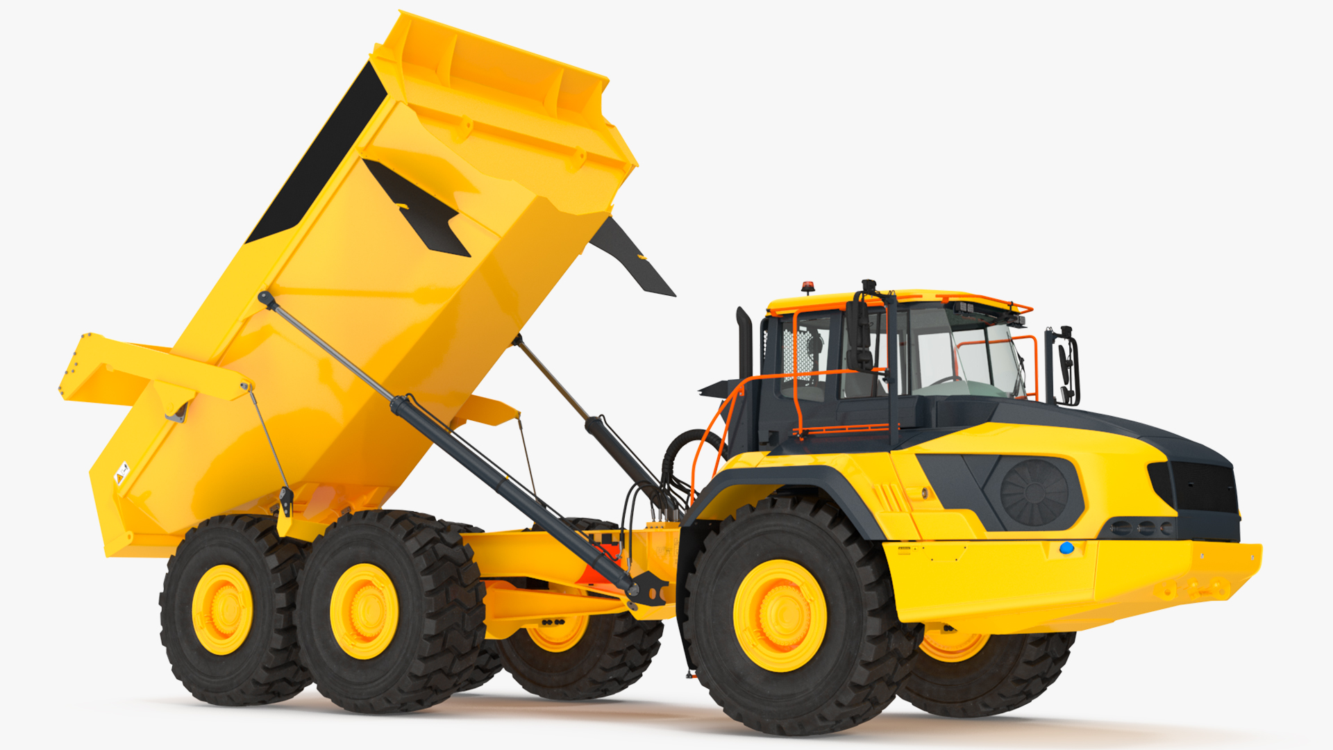 3D Articulated Dump Truck Rigged for Cinema 4D model