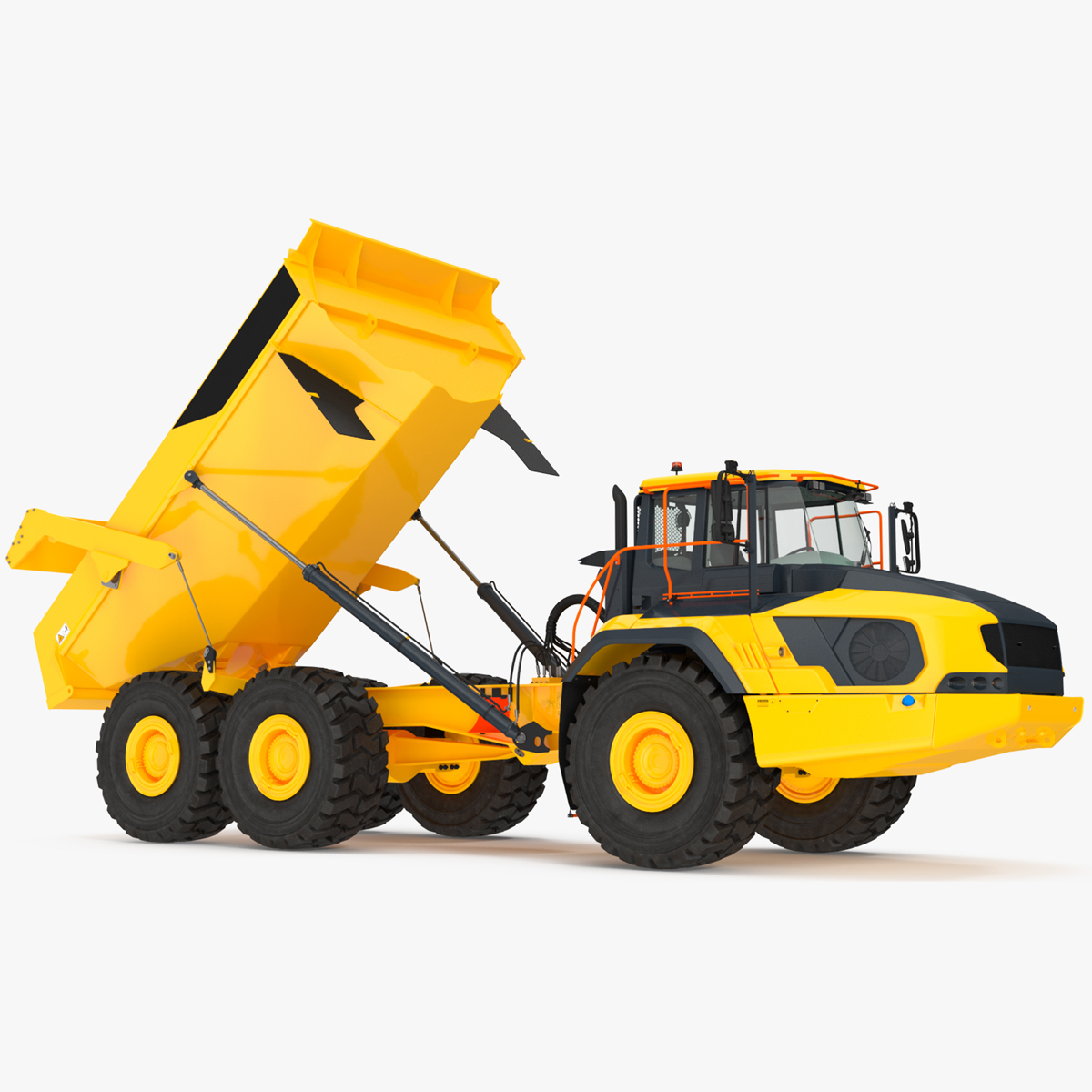 3D Articulated Dump Truck Rigged for Cinema 4D model