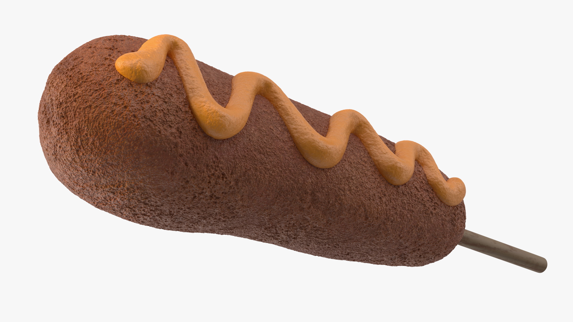 Mustard Corn Dog in Hand 3D model