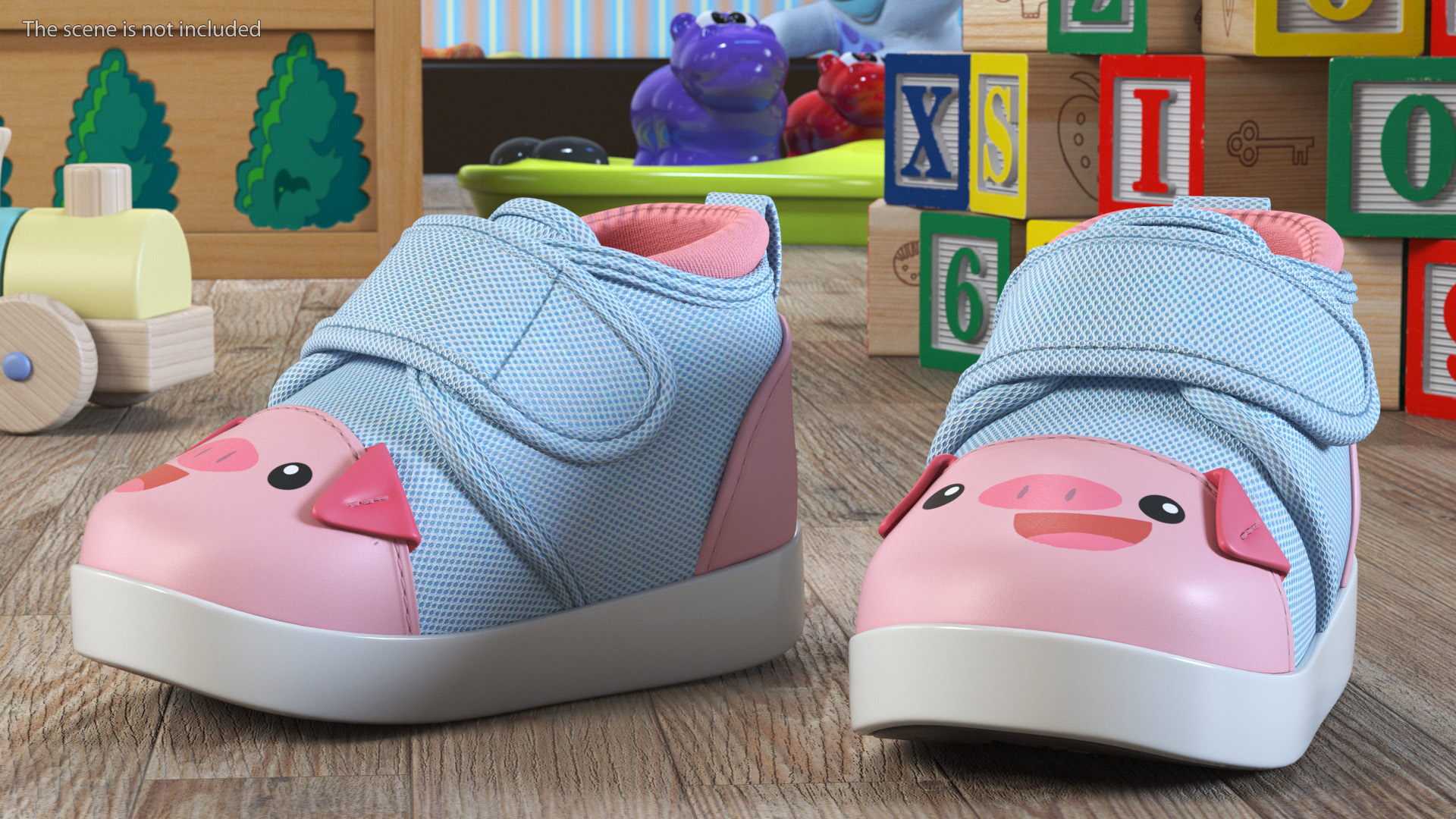 Cute Pig Kids Shoes 3D model