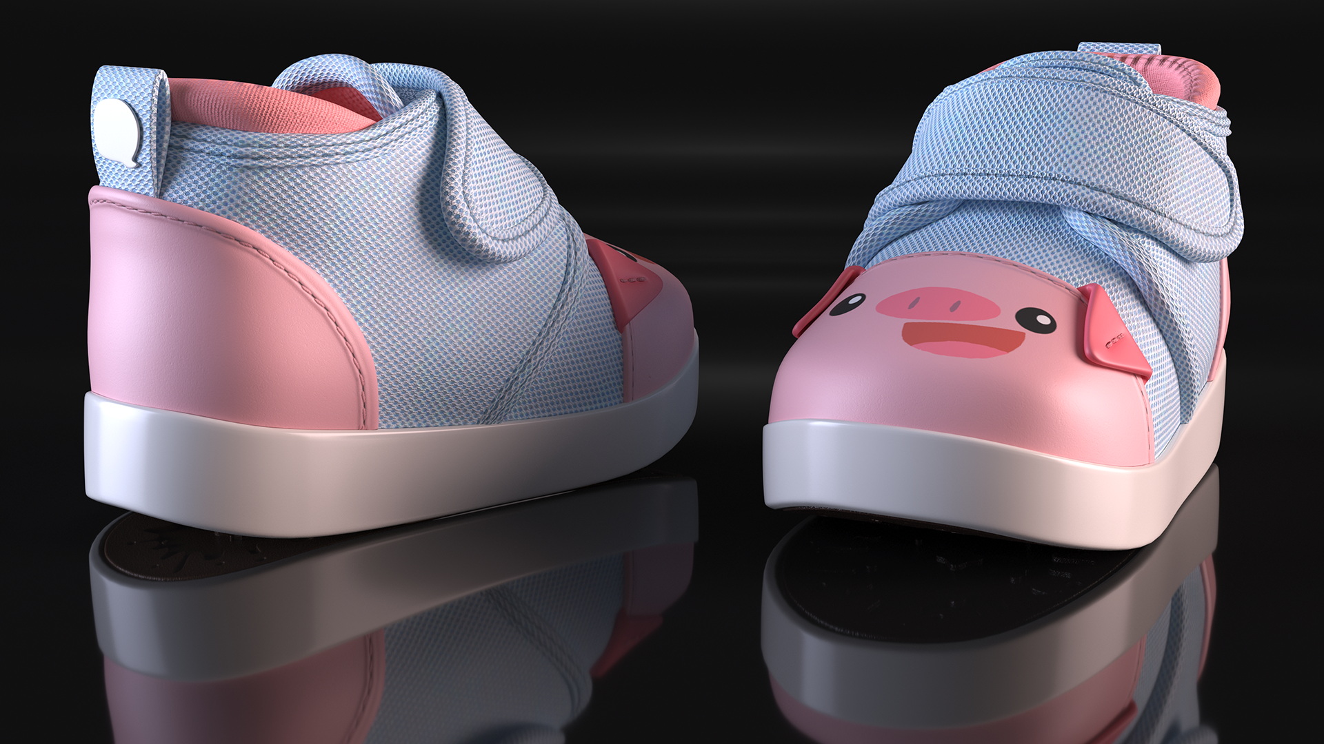 Cute Pig Kids Shoes 3D model