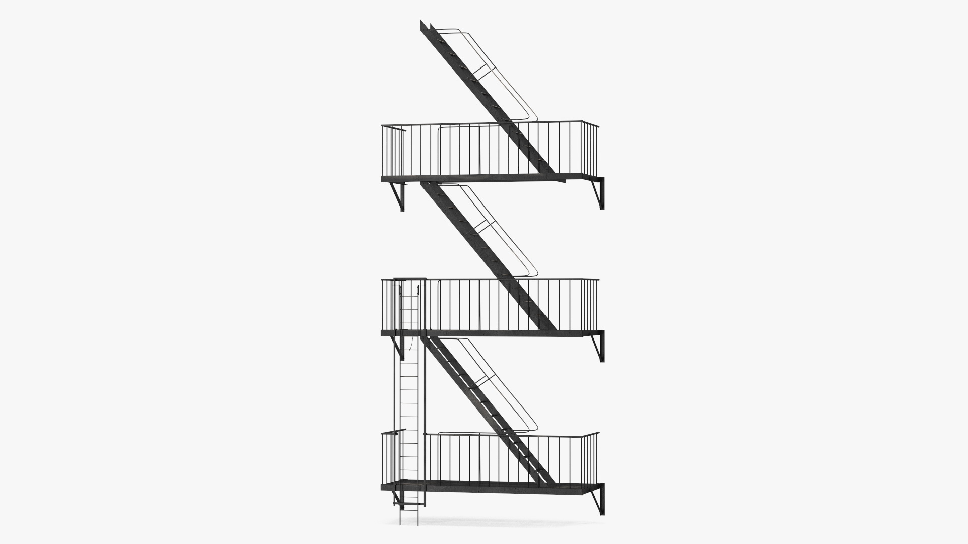 3D Fire Escape Staircase