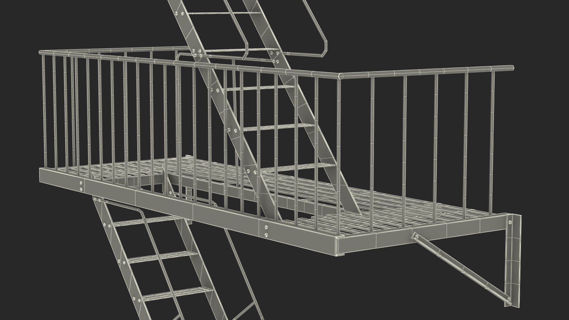 3D Fire Escape Staircase