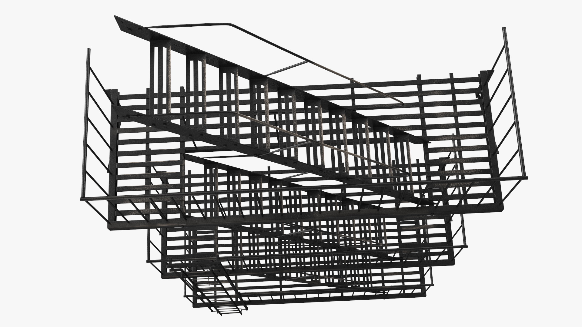 3D Fire Escape Staircase