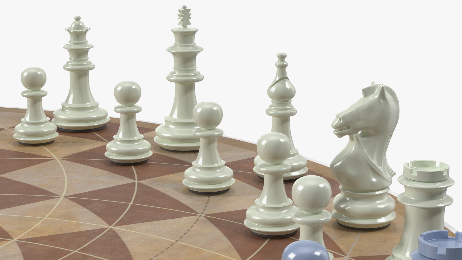 Circular 3 Person Chess Set 3D