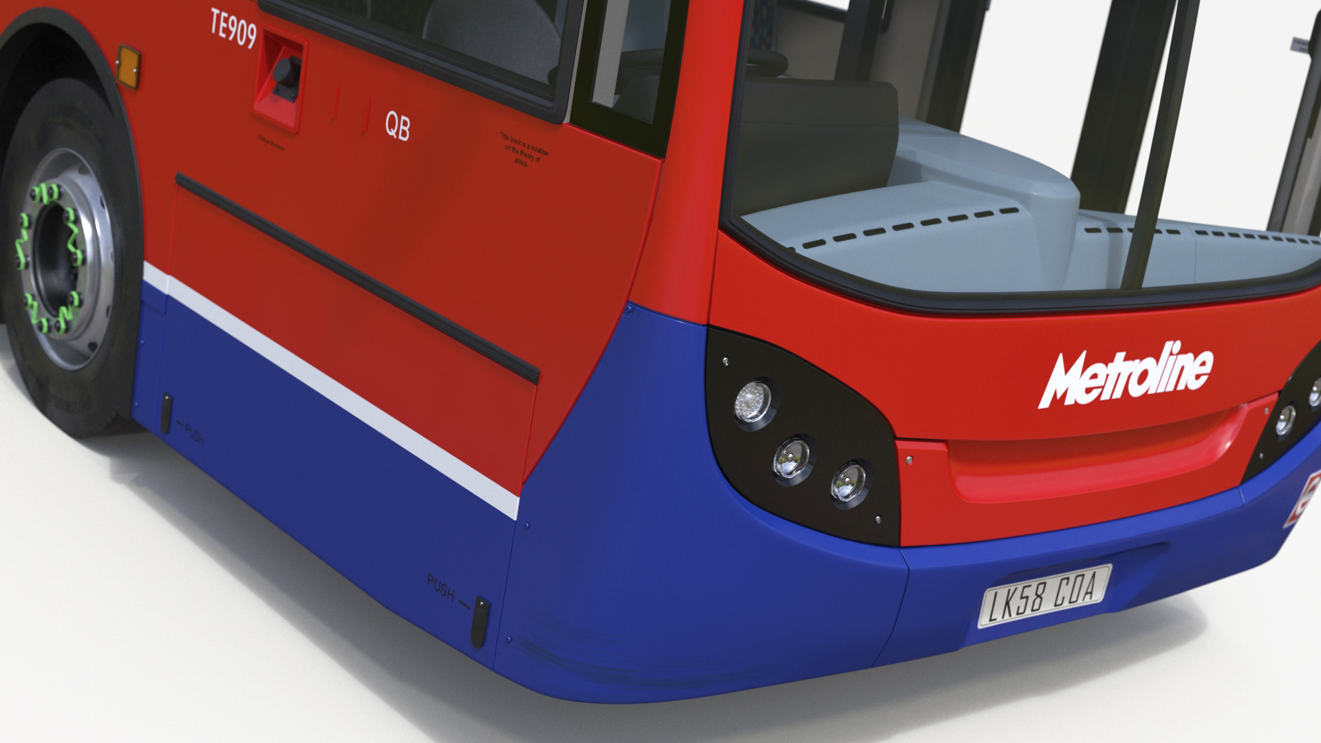 3D London Double Decker Bus Enviro 400 Simple Interior