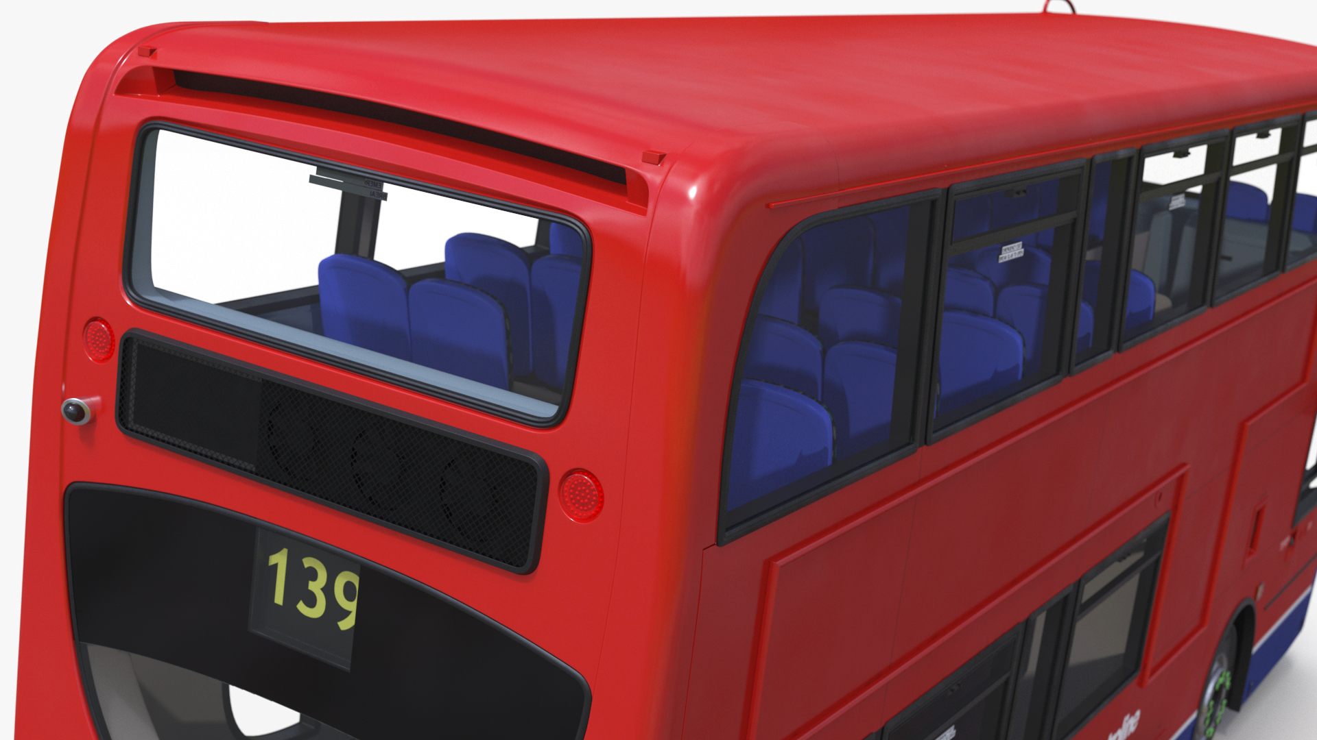 3D London Double Decker Bus Enviro 400 Simple Interior