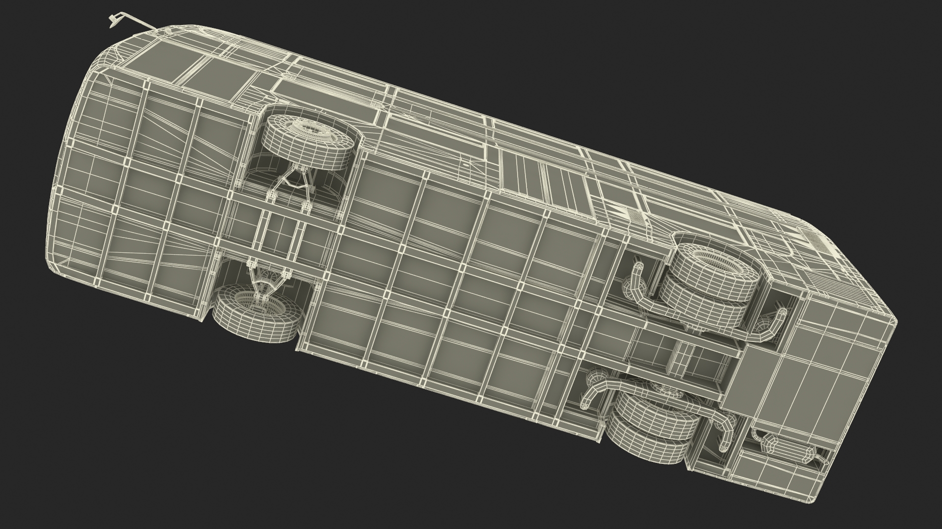 3D London Double Decker Bus Enviro 400 Simple Interior