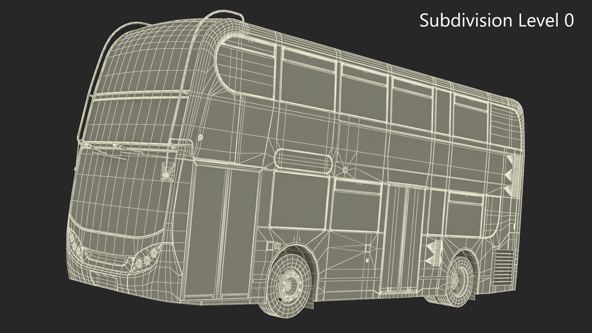 3D London Double Decker Bus Enviro 400 Simple Interior