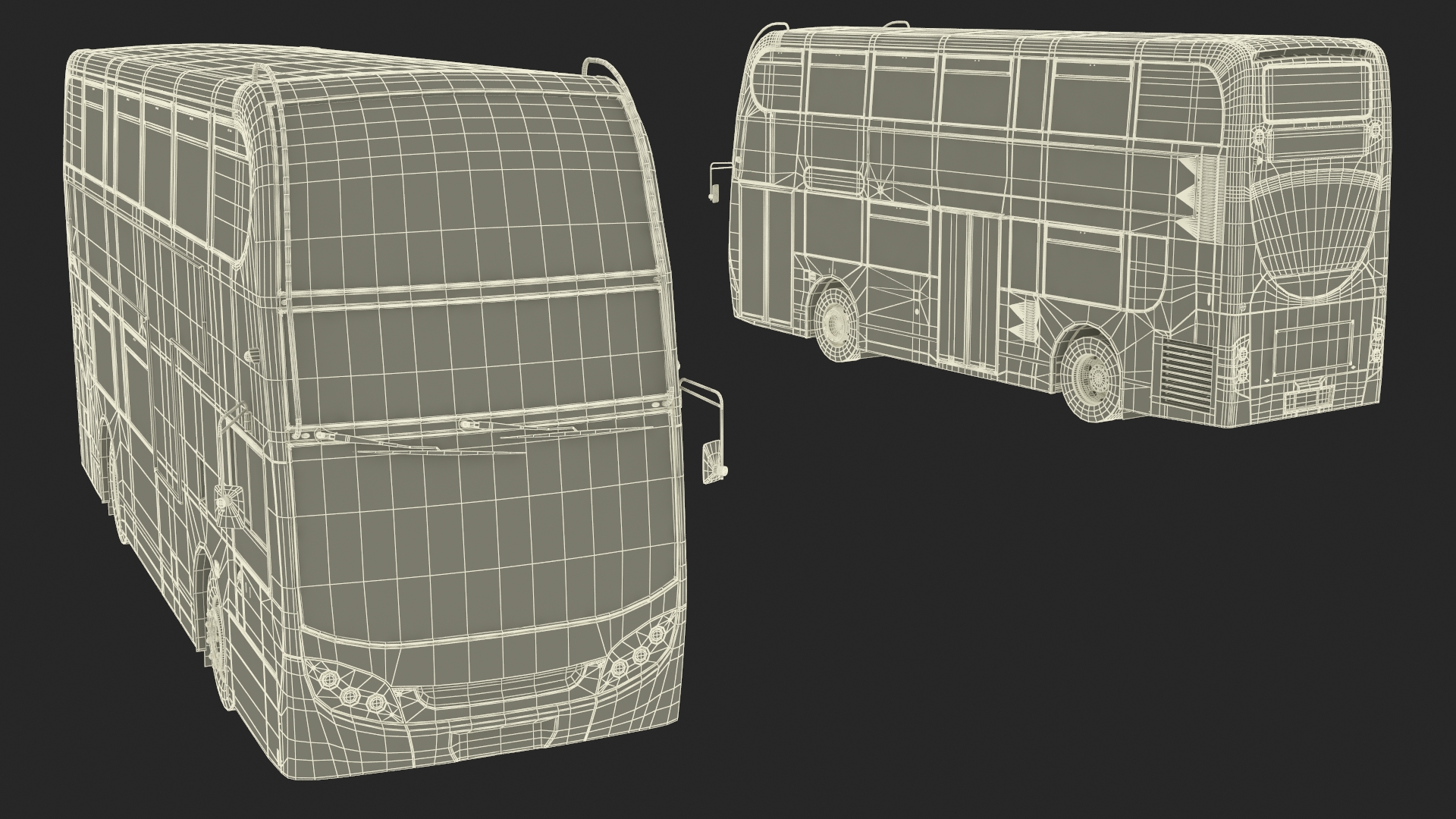 3D London Double Decker Bus Enviro 400 Simple Interior