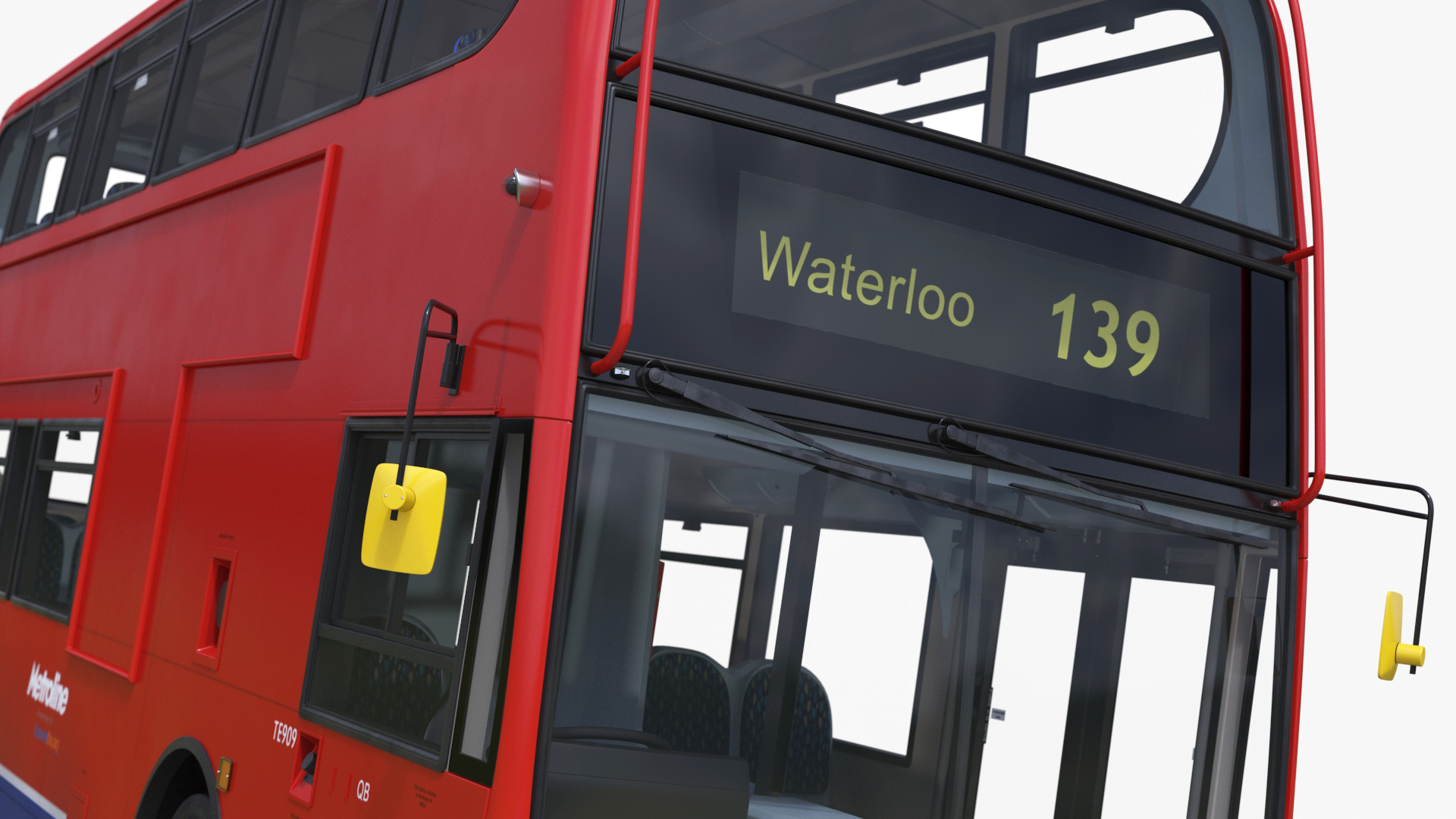 3D London Double Decker Bus Enviro 400 Simple Interior