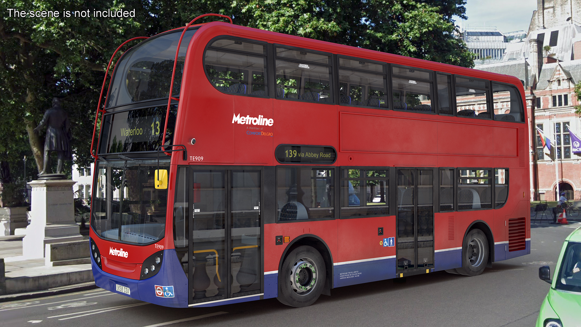 3D London Double Decker Bus Enviro 400 Simple Interior