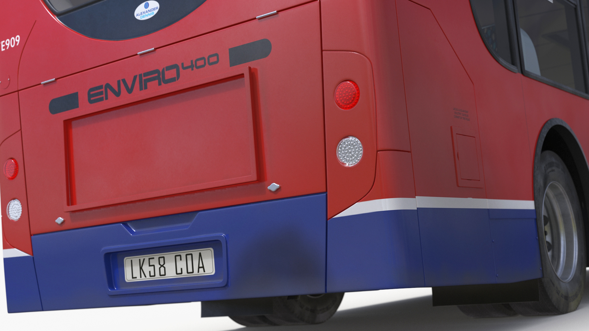 3D London Double Decker Bus Enviro 400 Simple Interior