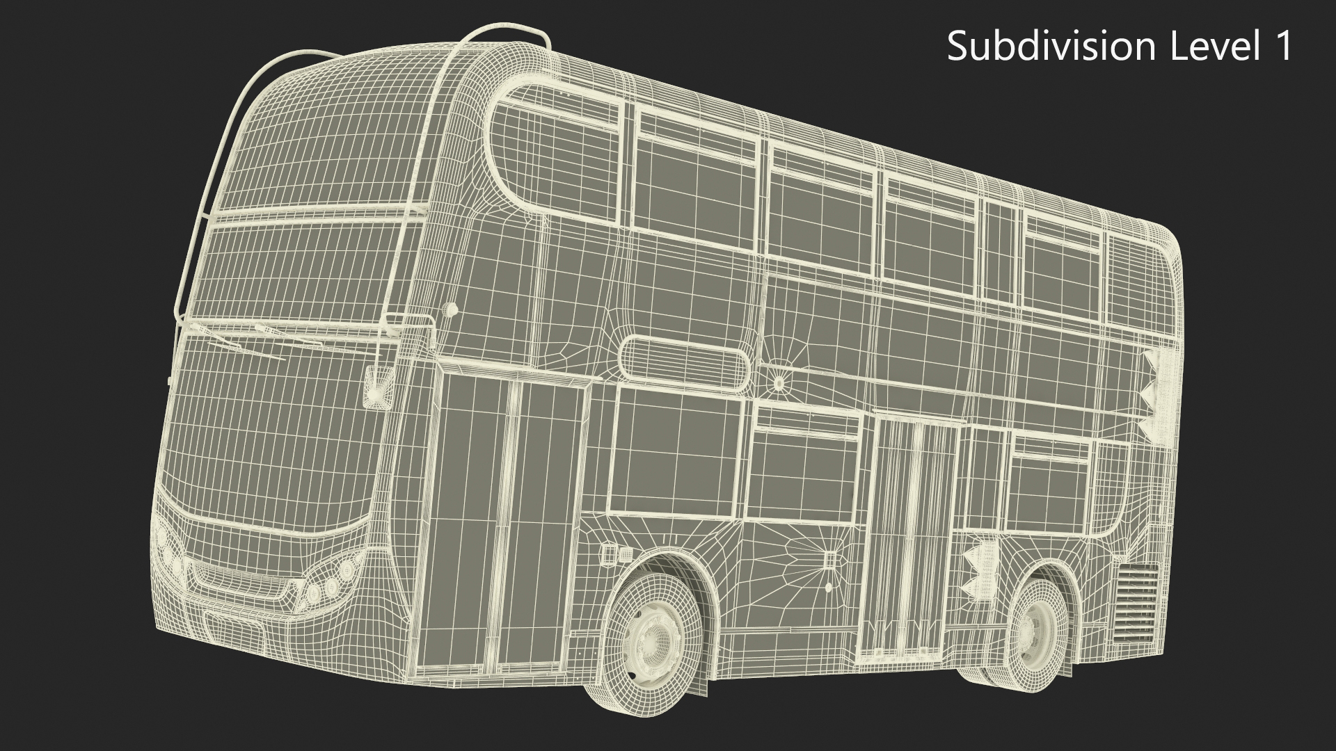 3D London Double Decker Bus Enviro 400 Simple Interior