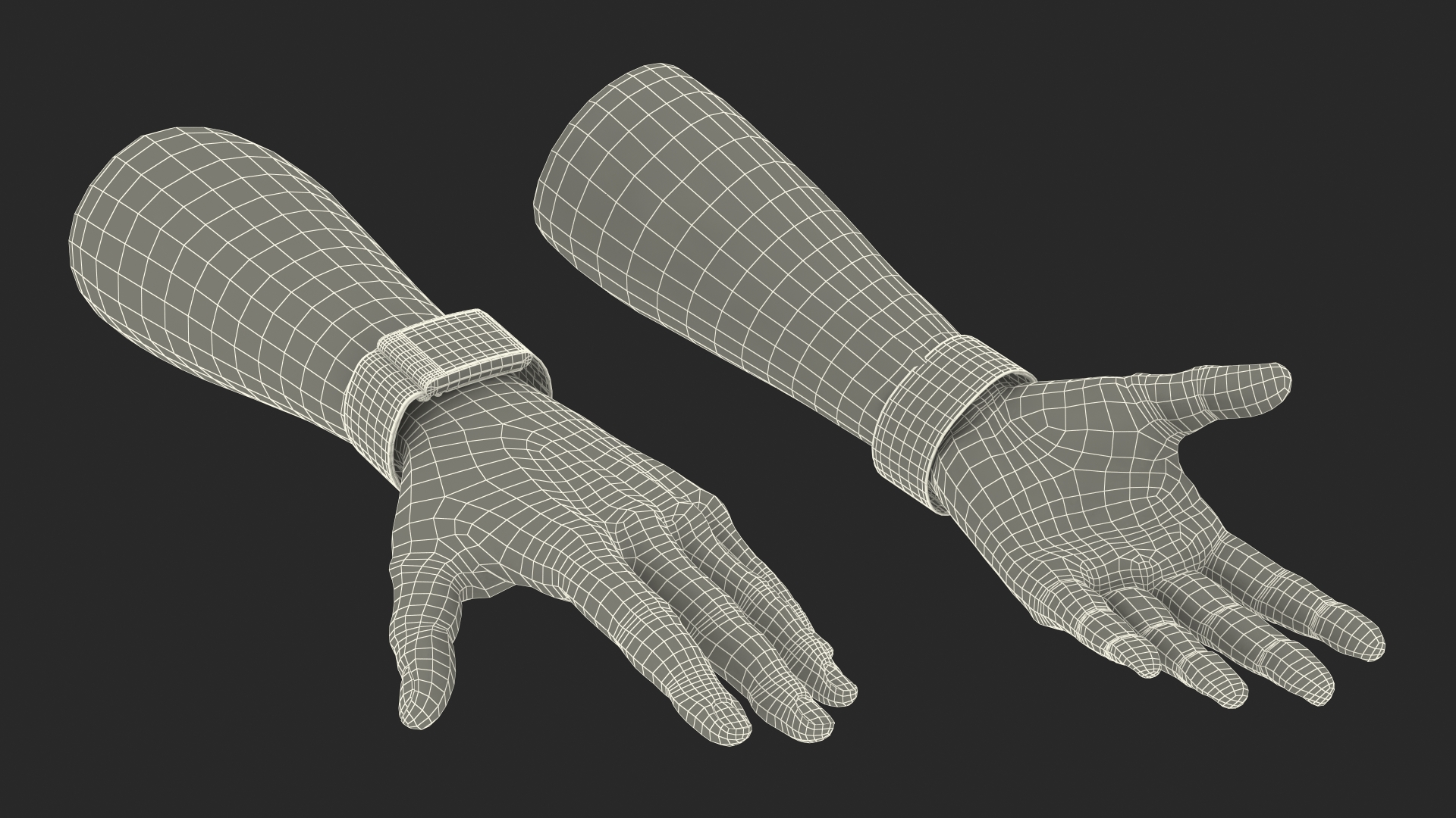 Hand Wearing Whoop 4 Tracker White 3D model