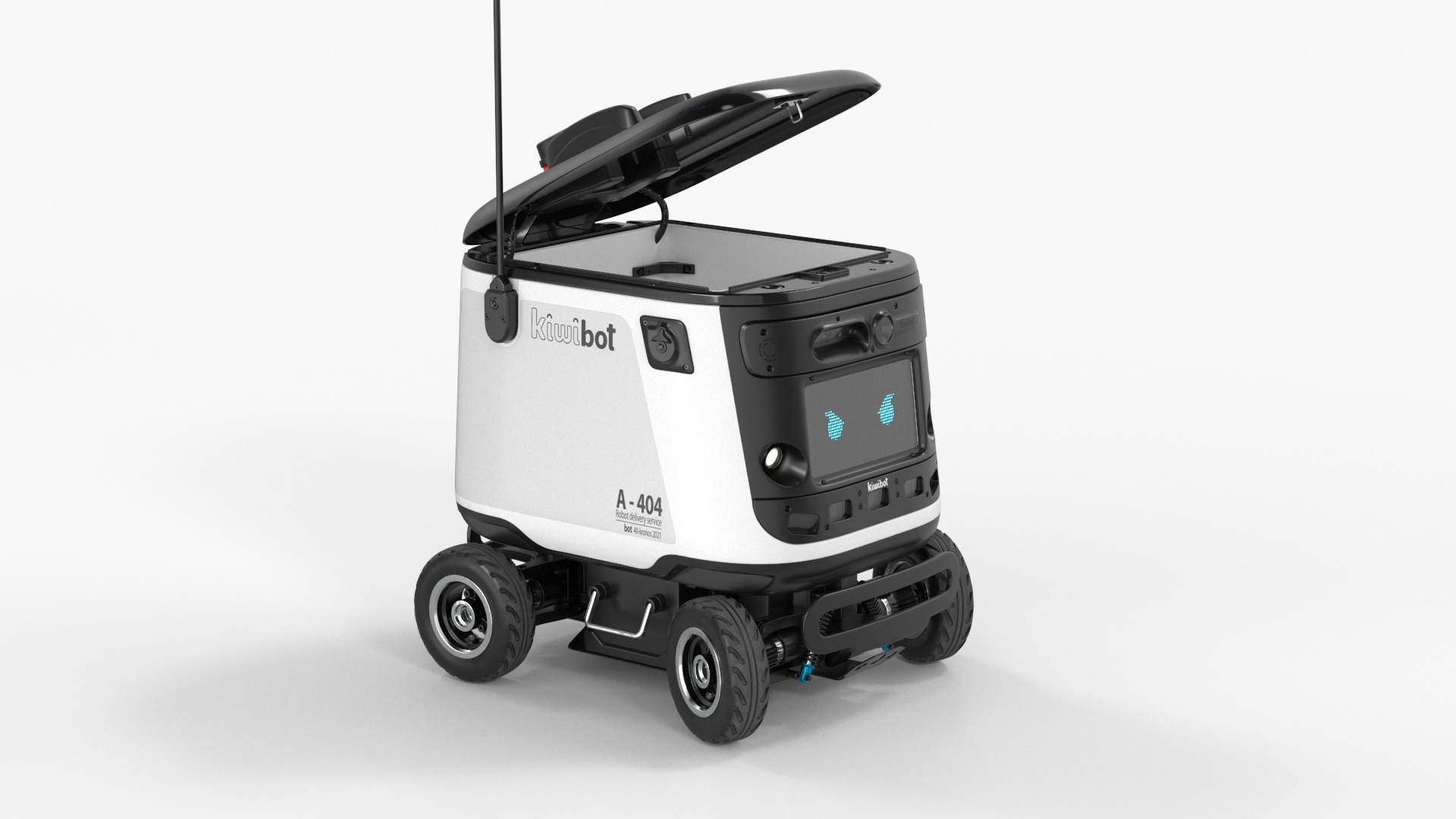 3D Delivery Robot Kiwibot White model