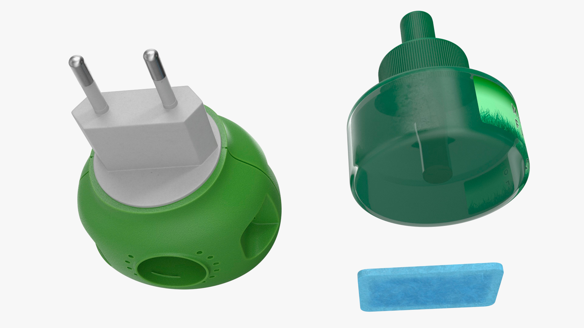 3D model Electric Mosquito Repellent Set Green Disassembled