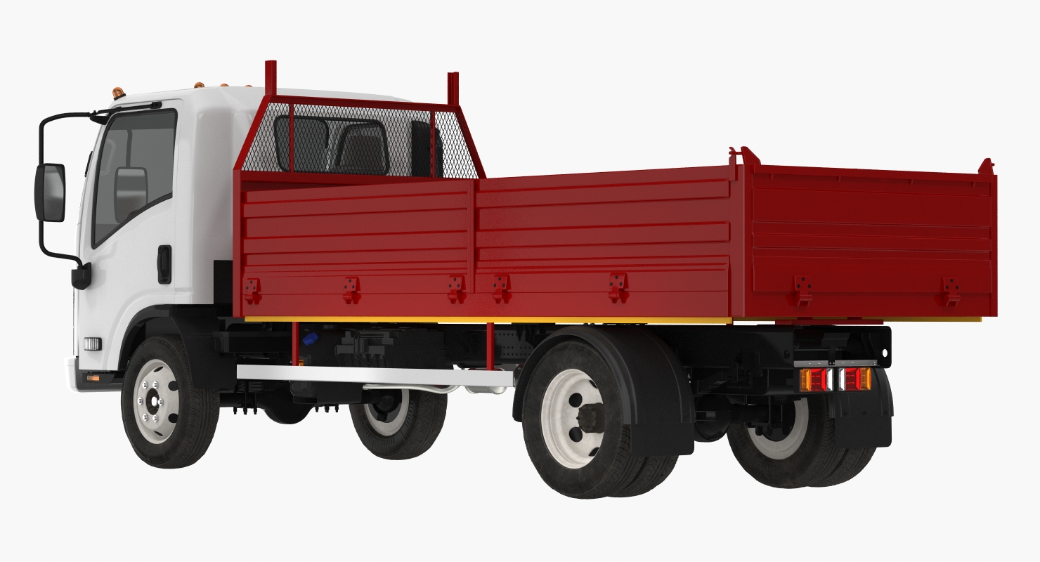 3D Isuzu NPR Dropside 2018 model