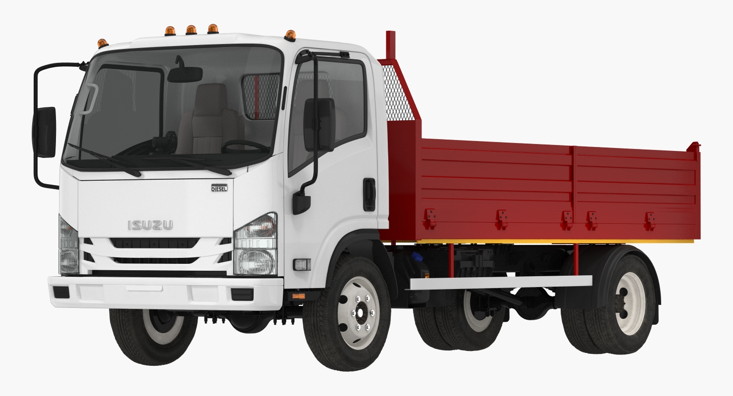 3D Isuzu NPR Dropside 2018 model