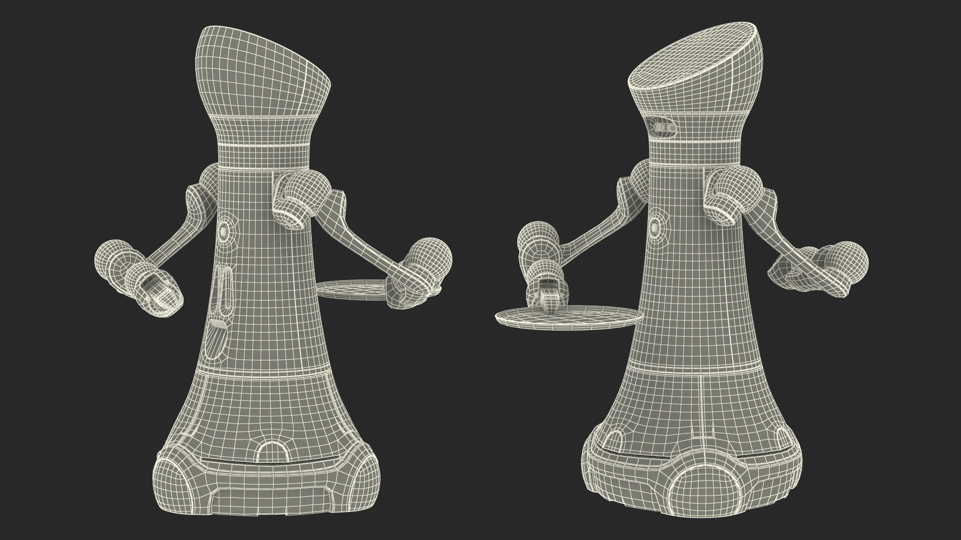 3D model Careobot 4 Service Robot with Empty Tray