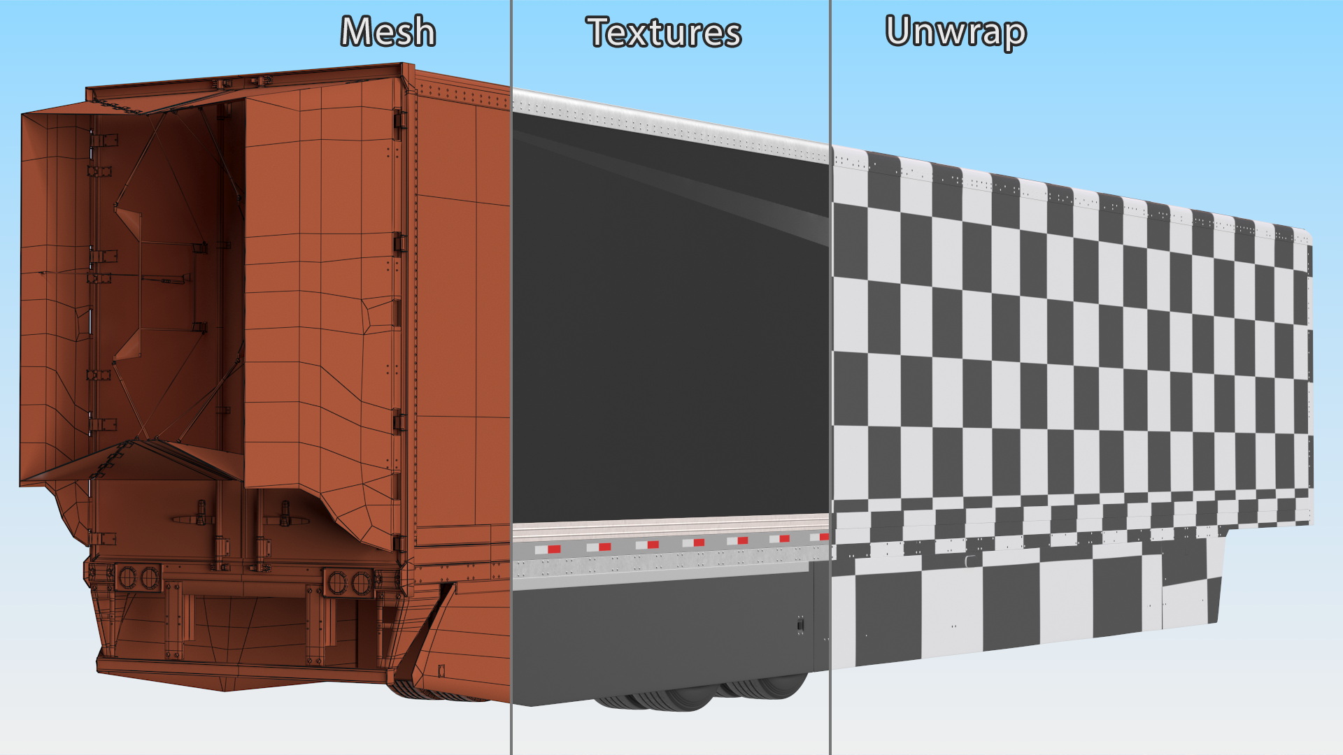 Trailer for Modern Truck 3D model