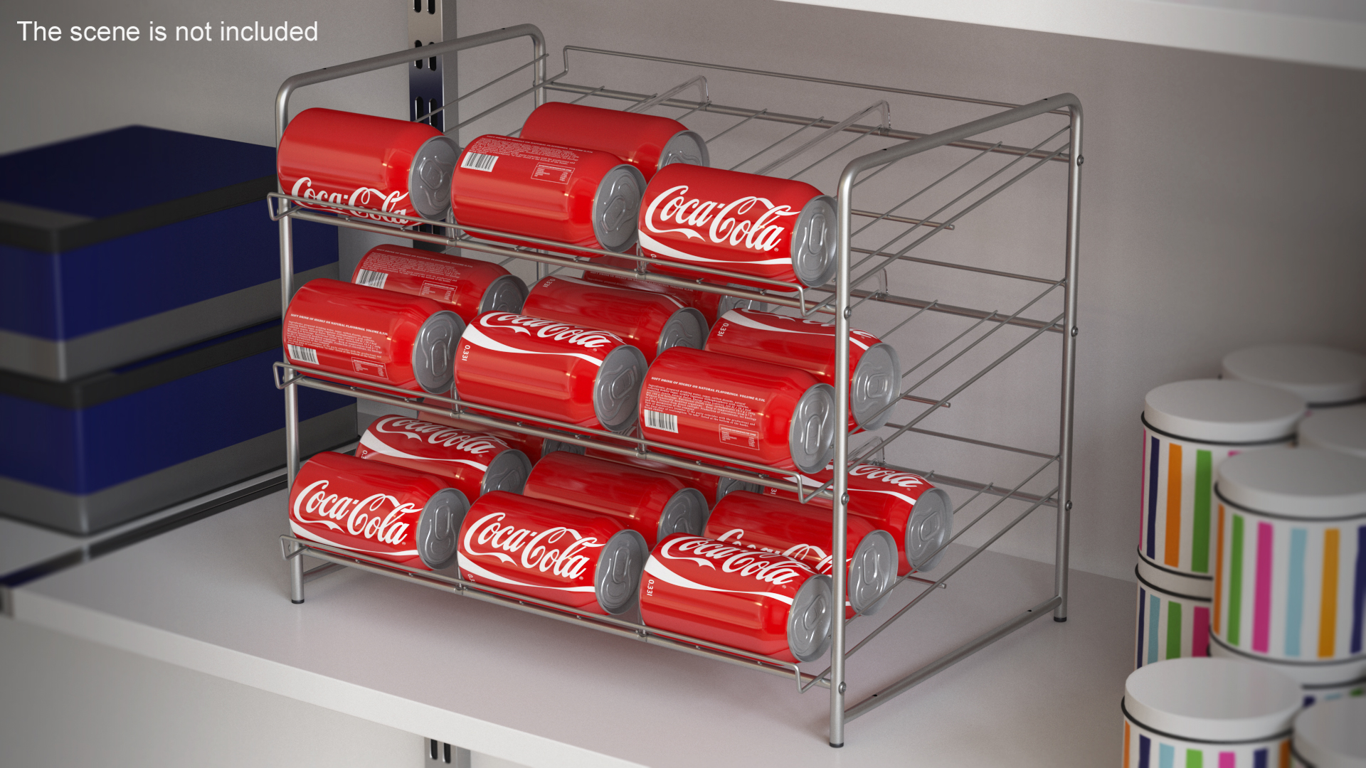 3D Soda Can Dispenser with Cola Cans model