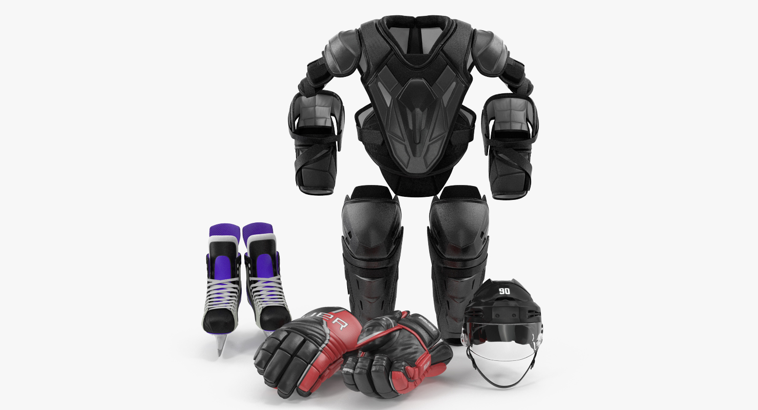 3D Hockey Protective Gear Kit 4 model