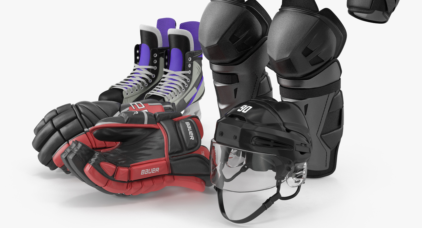 3D Hockey Protective Gear Kit 4 model