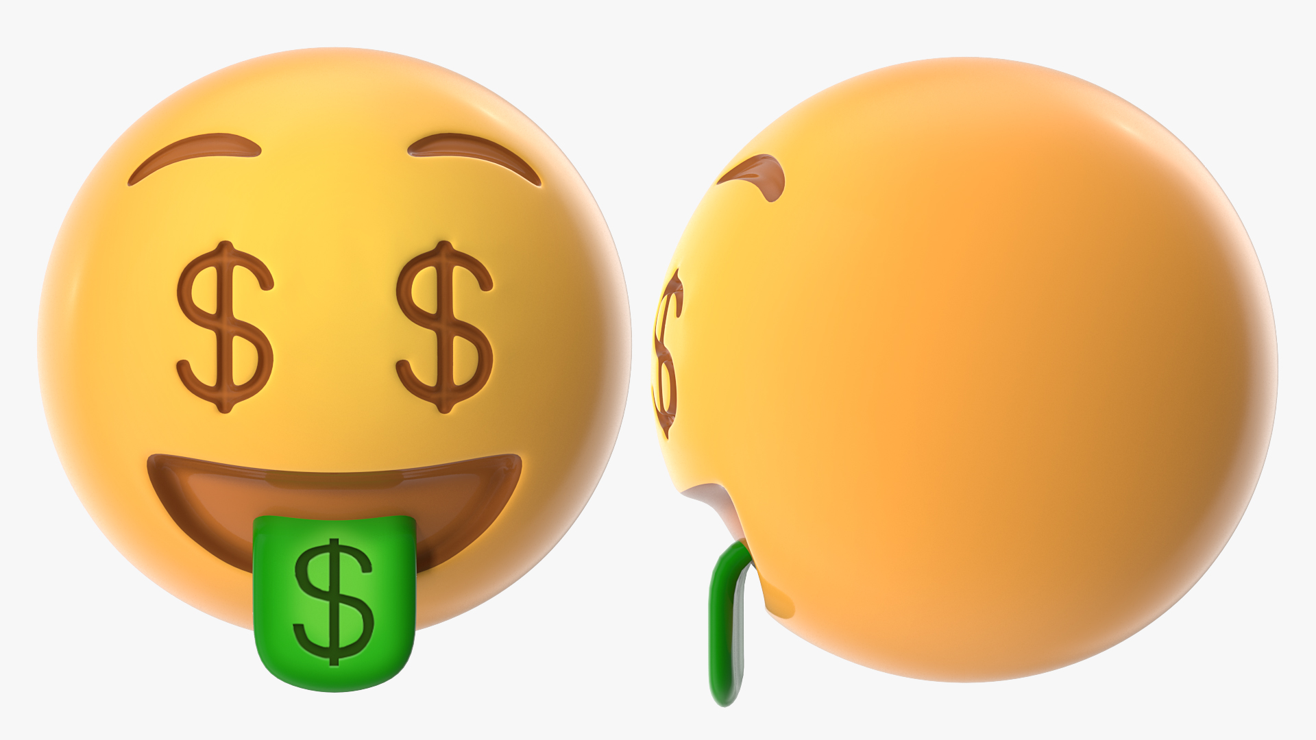 3D Money Face Emoji