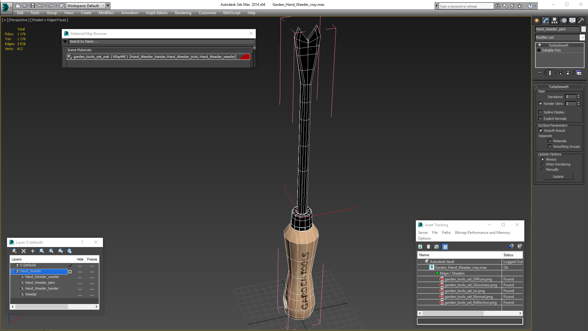 3D Garden Hand Weeder model