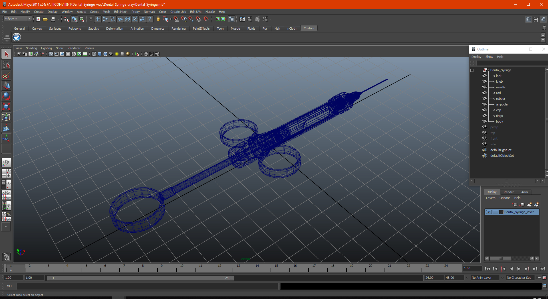 Dental Syringe 3D model