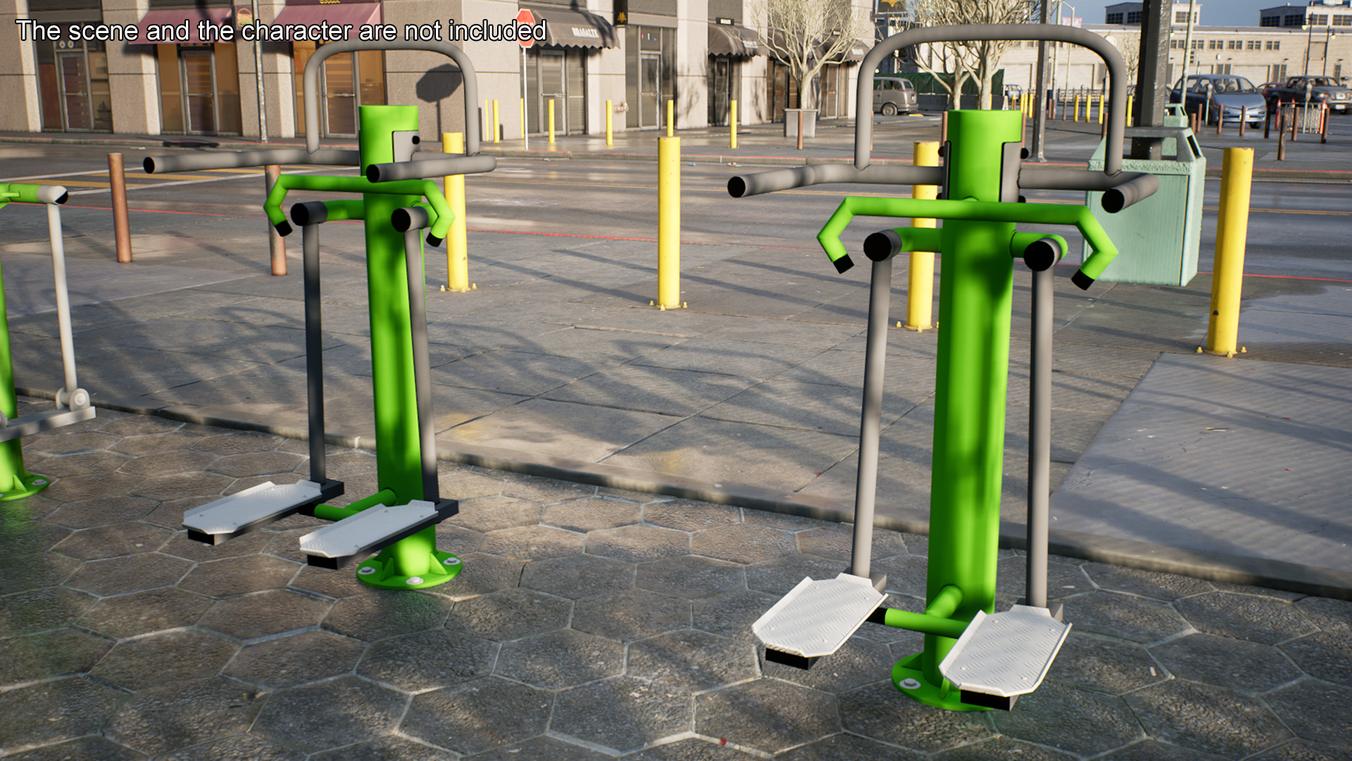 Outdoor Trainer Single Adductor Green 3D