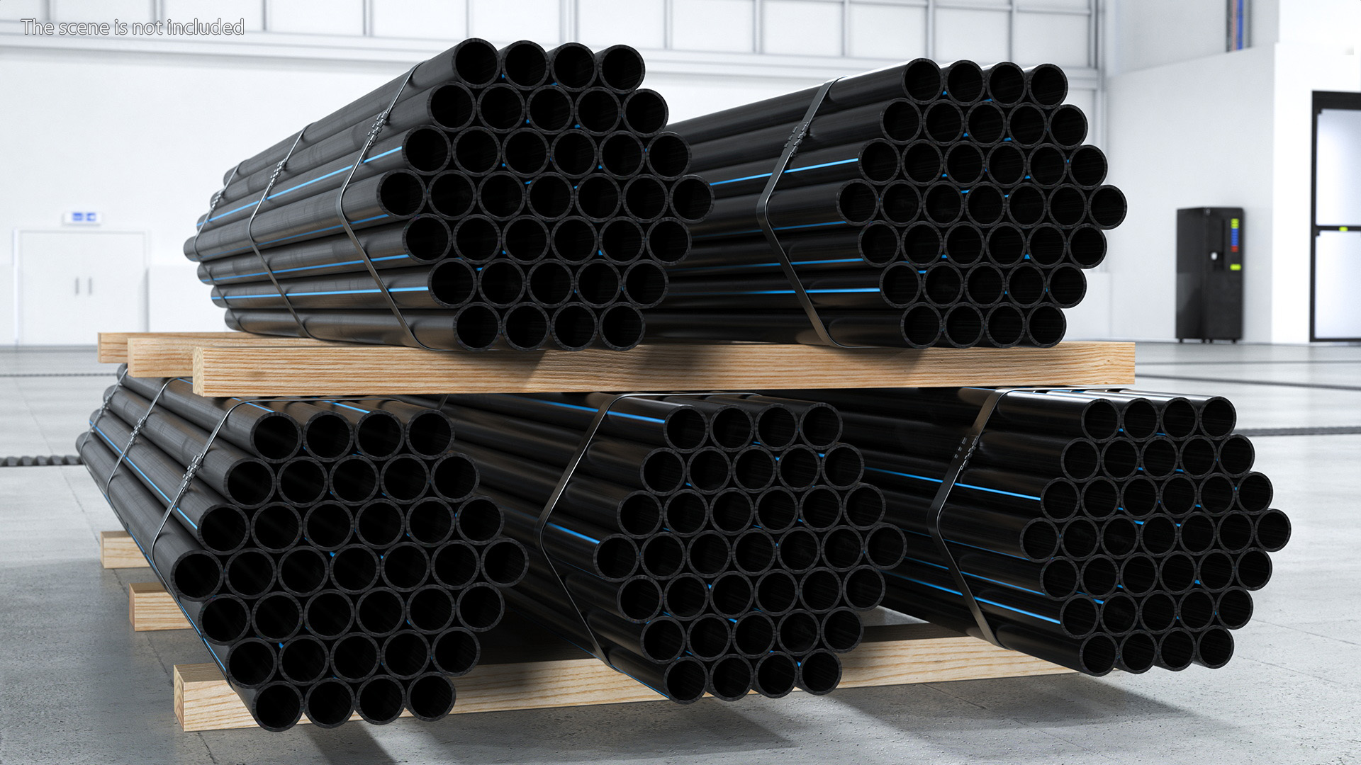 Plastic Pipes Bundle 2 Meters 3D model