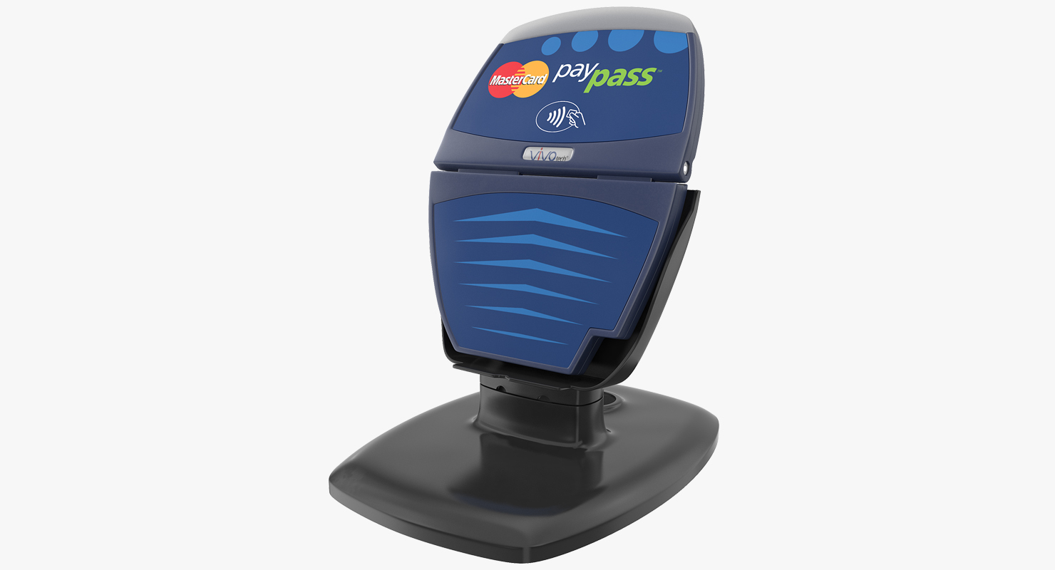 3D model Contactless Credit Card Reader and Stand