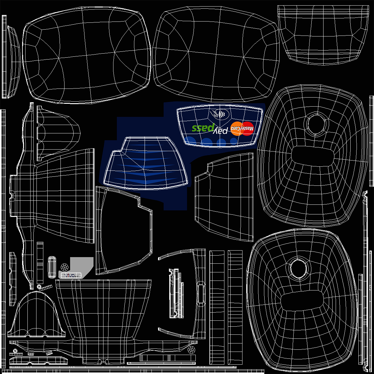 3D model Contactless Credit Card Reader and Stand