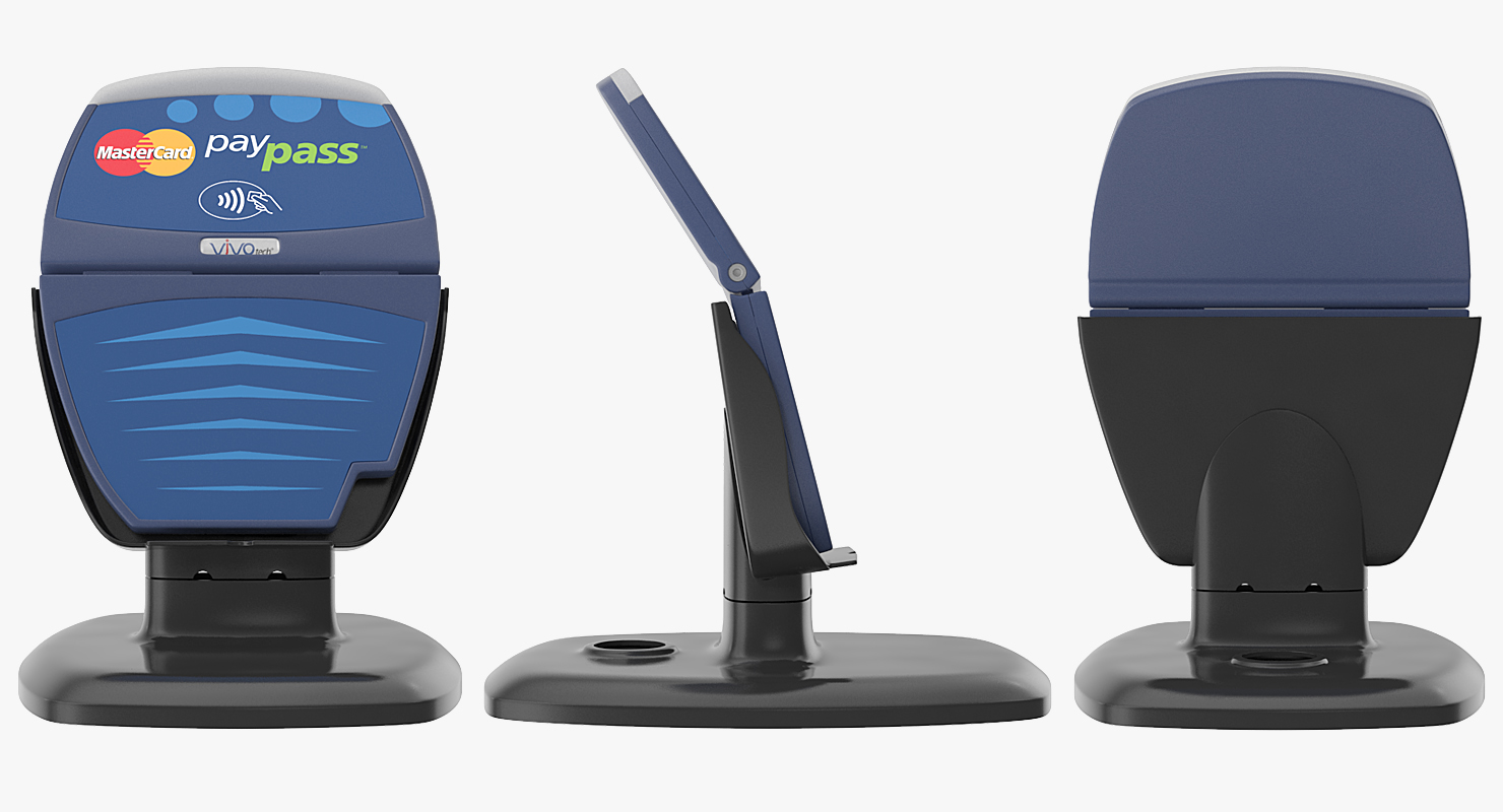 3D model Contactless Credit Card Reader and Stand