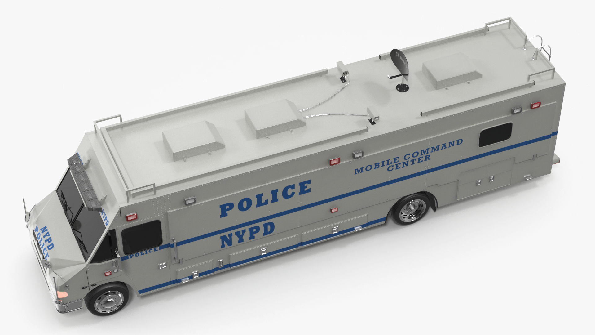 3D model NYPD ASPCA Mobile Command Center Illuminated Rigged for Maya