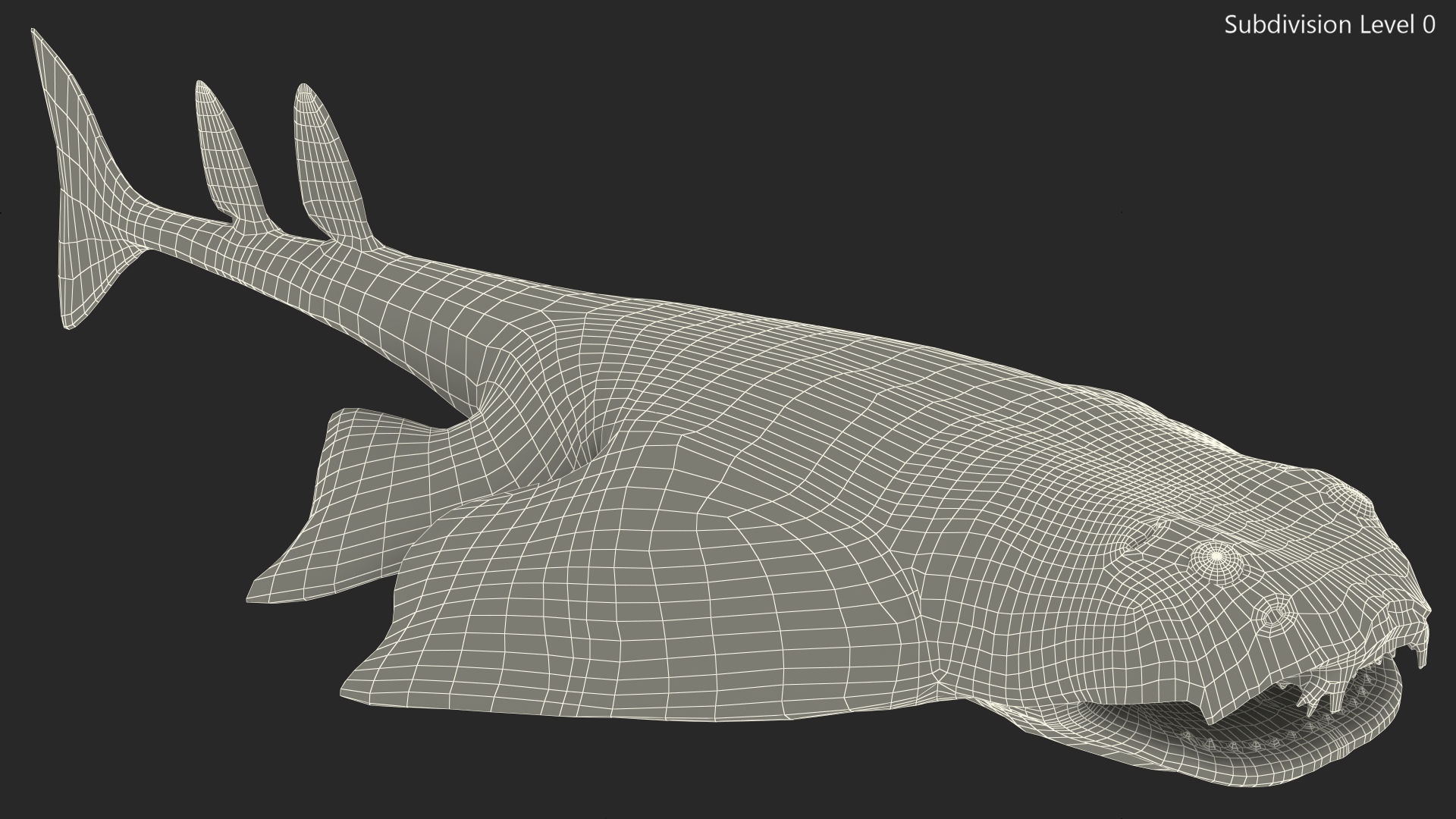 3D Angel Shark Rigged model