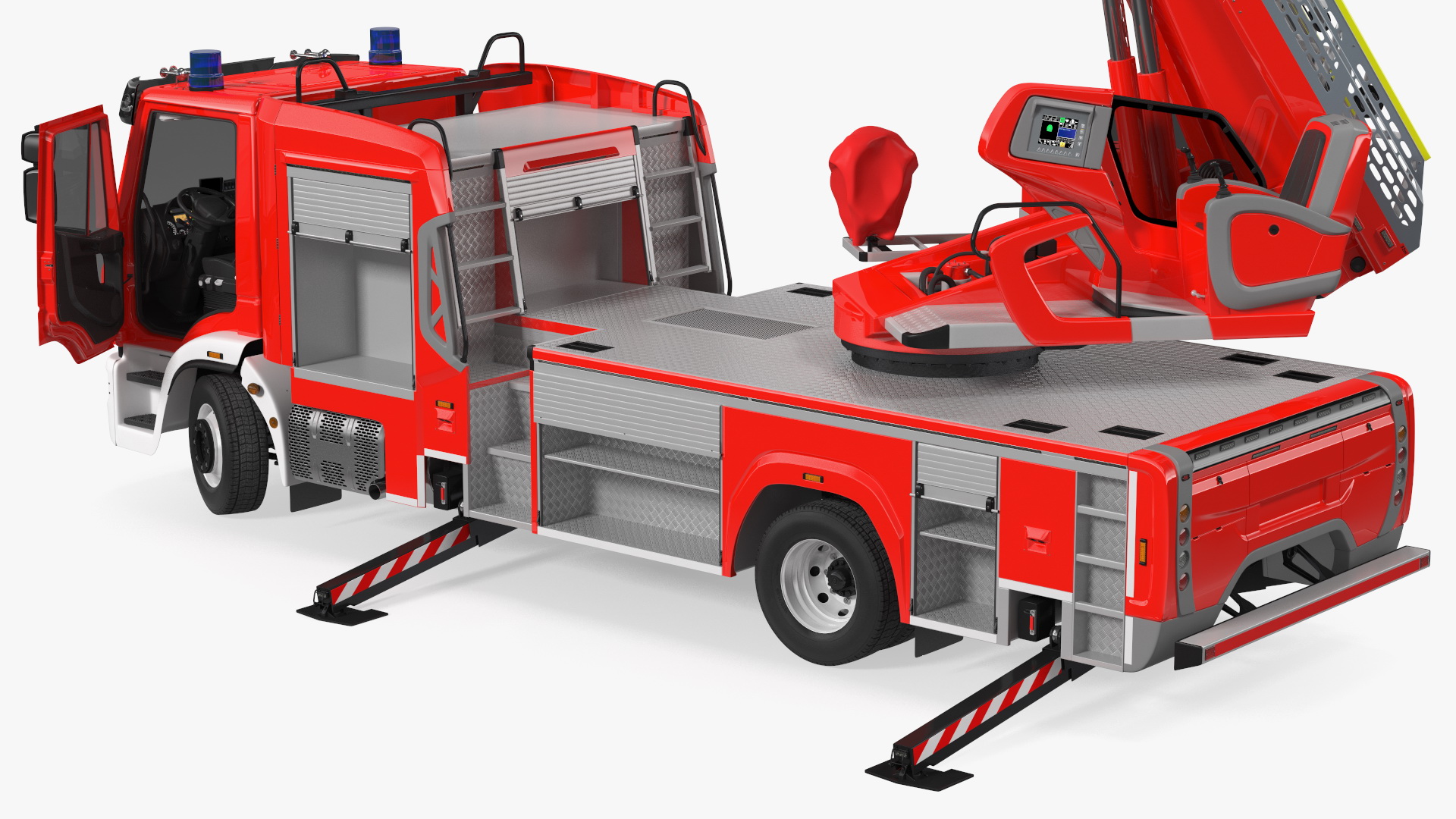 3D model Fire Truck Ready Position