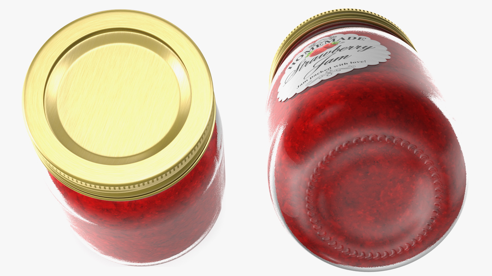 3D Jam Jar Strawberry model