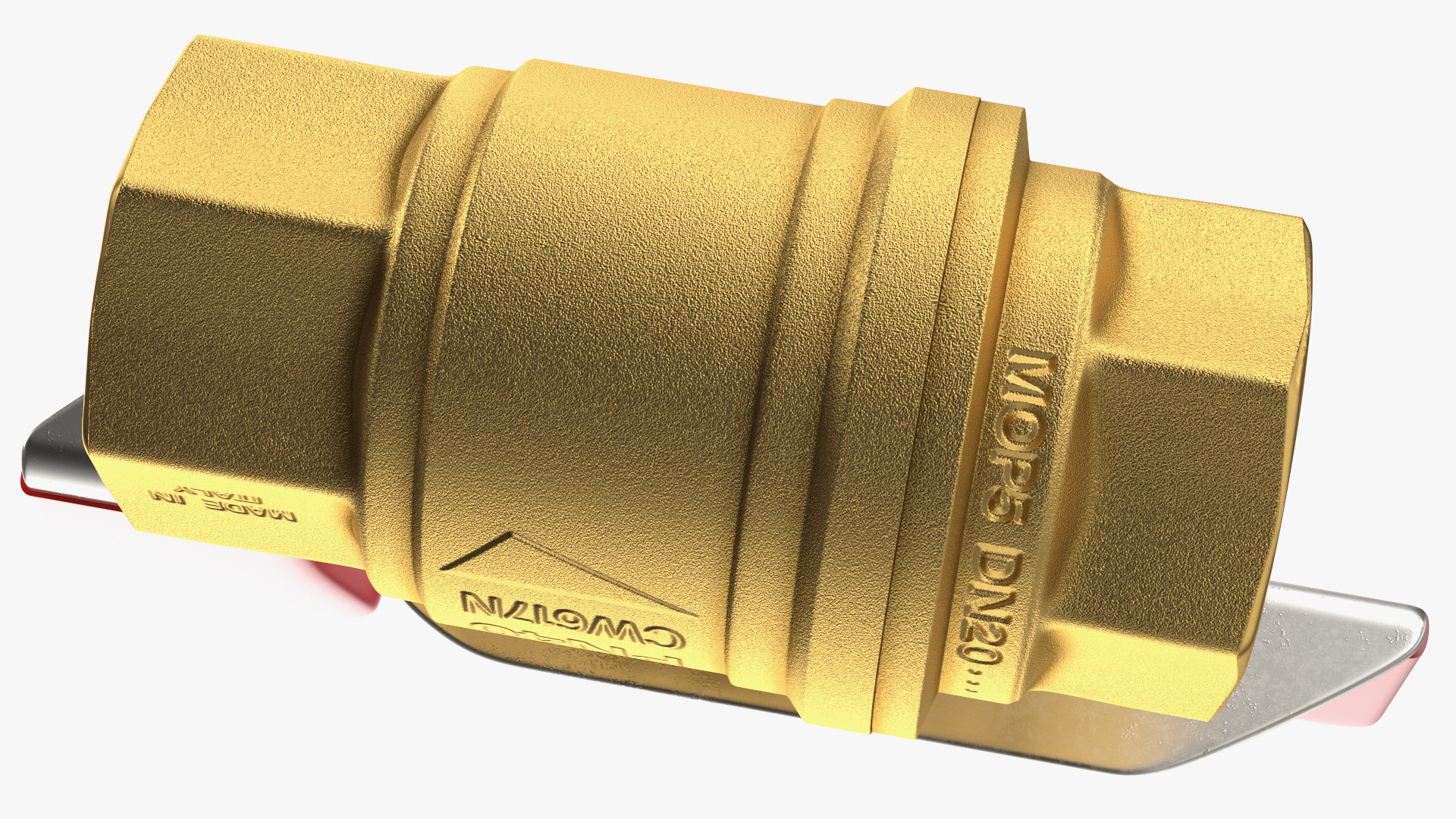 Brass Ball Valve with Union Butterfly Handle 3D model