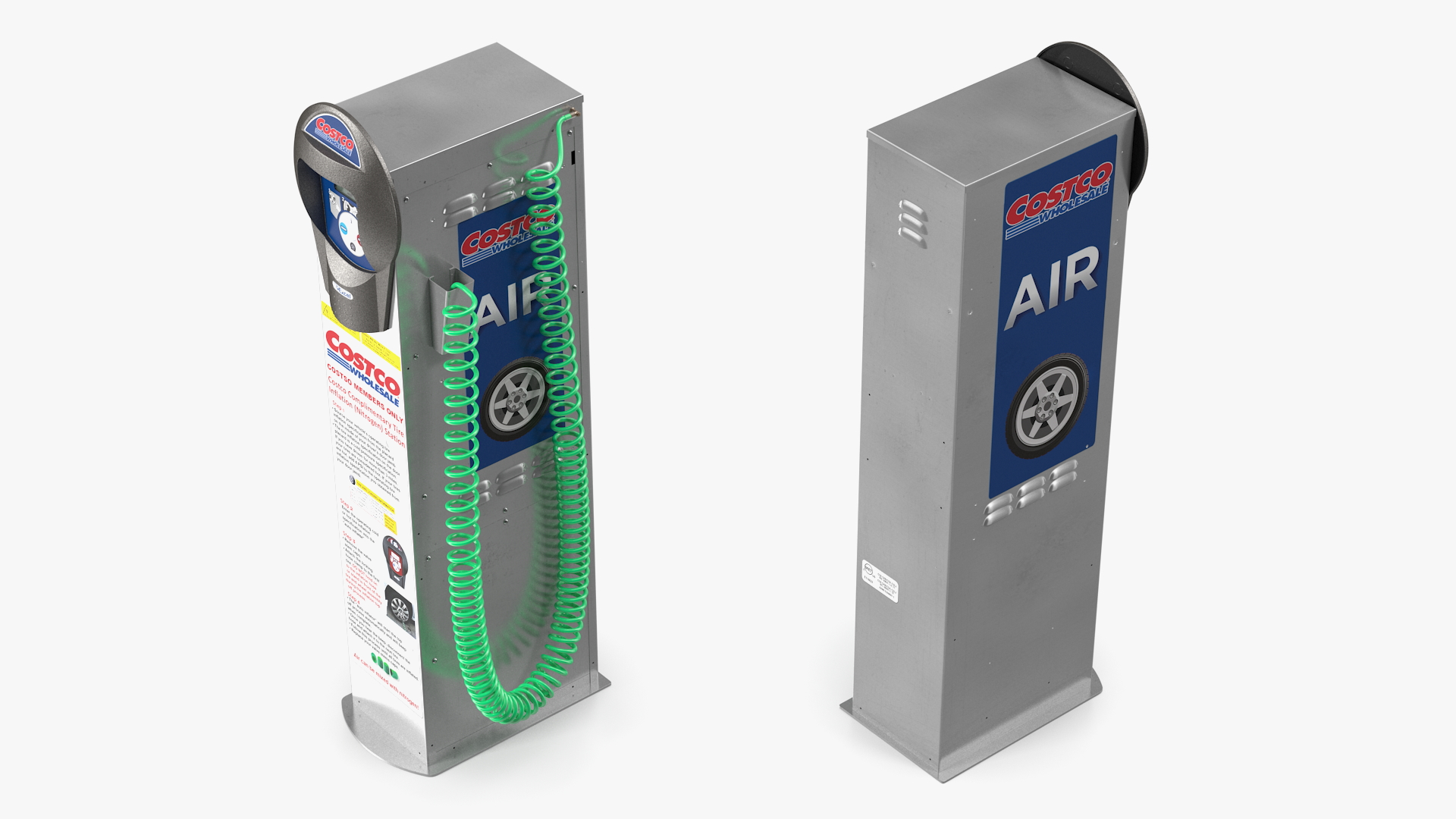 Self Service Tire Air Station Blue 3D model